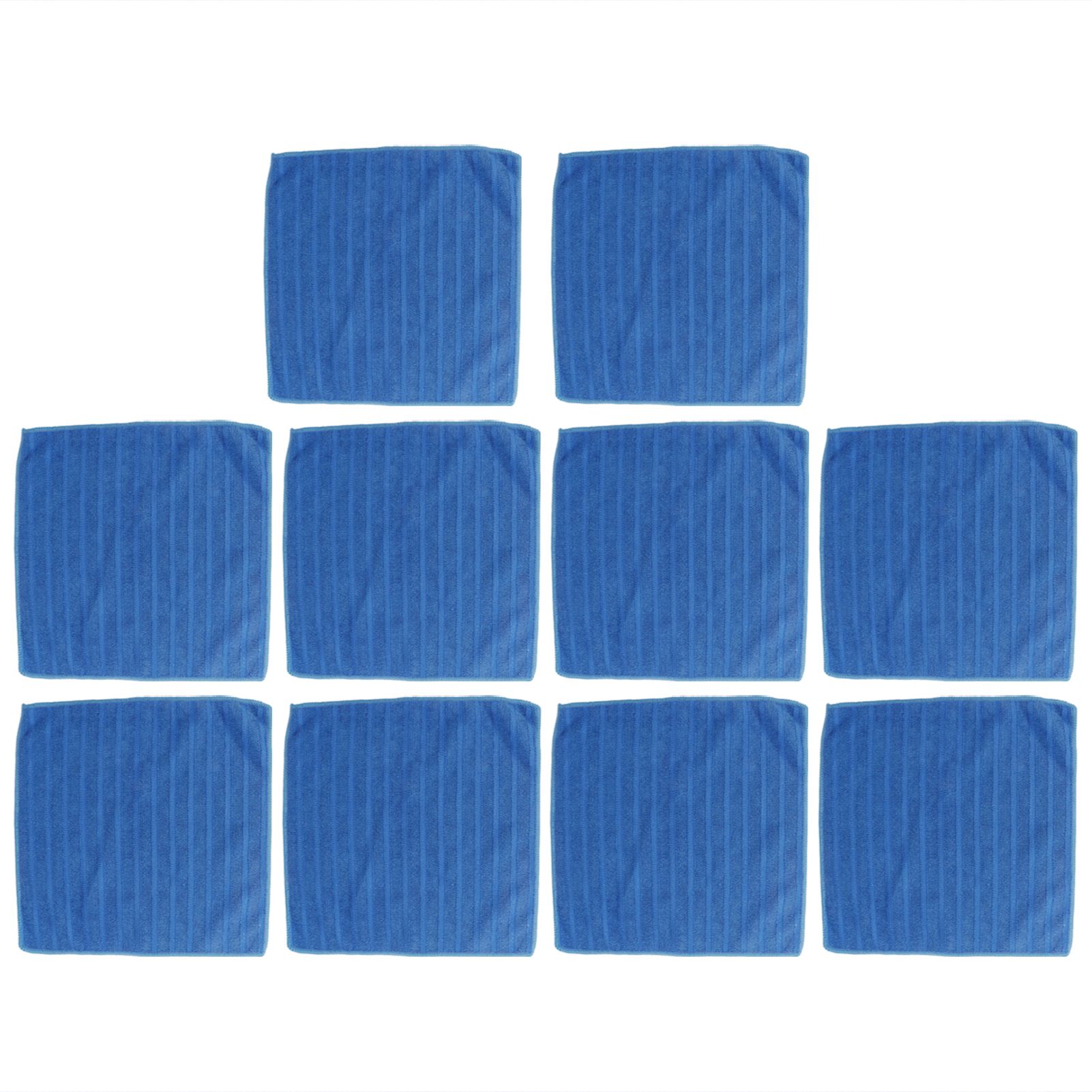 10Pcs Blue Clean Towel Square Soft Microfiber Towel Home Kitchen Cleaning Supplies view 5