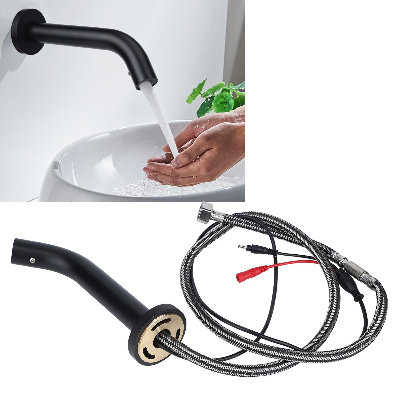 G1/2 Sensor Faucet Single Cold Water Tap Full Copper Wall Mounted for Basin view 9