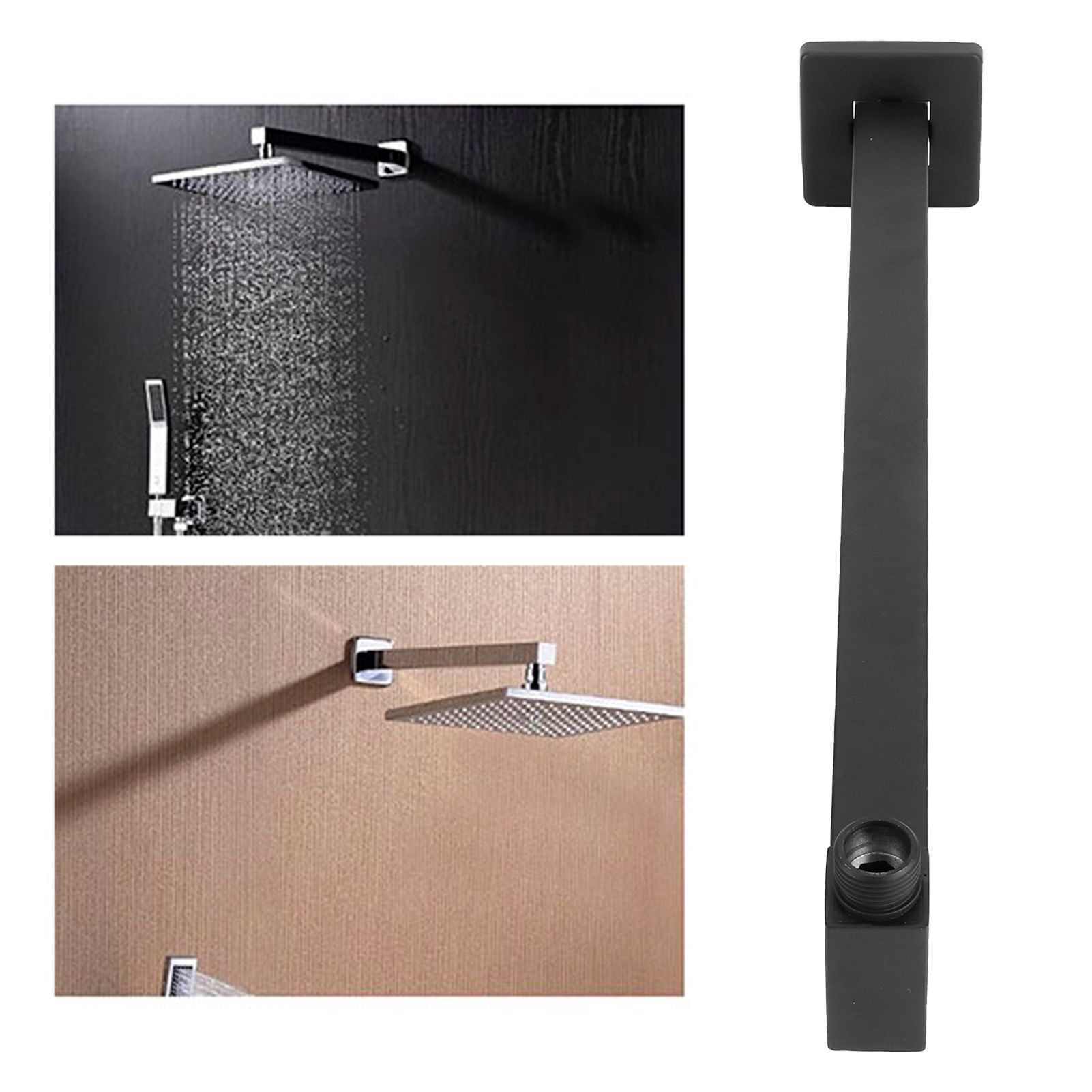 G1/2in Thread Stainless Steel Wall Mounted Extension Arm Shower Arm Shower view 10