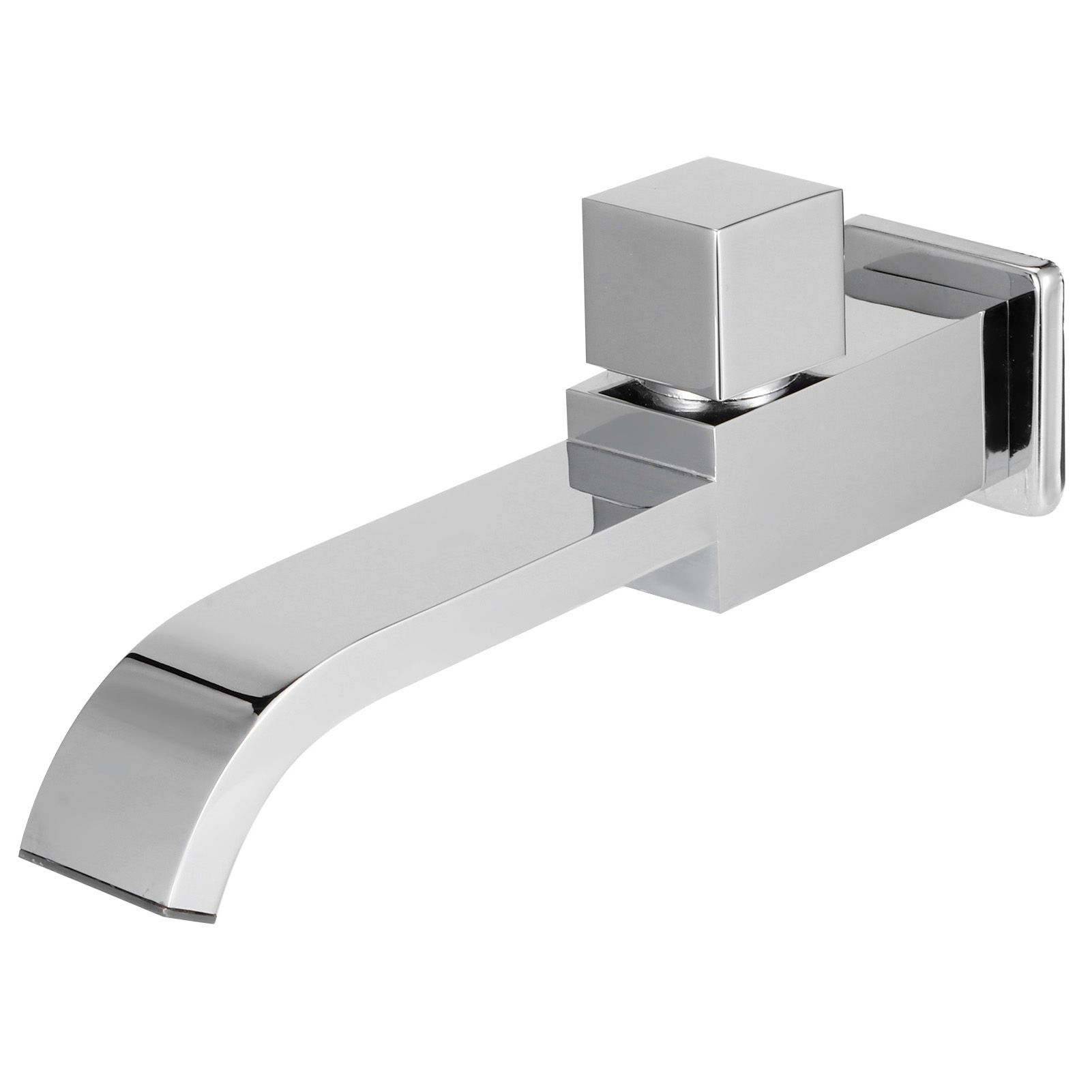 G1/2 Wall in Faucet Single Cold Waterfall Sink Basin Water Tap Bathroom view 2