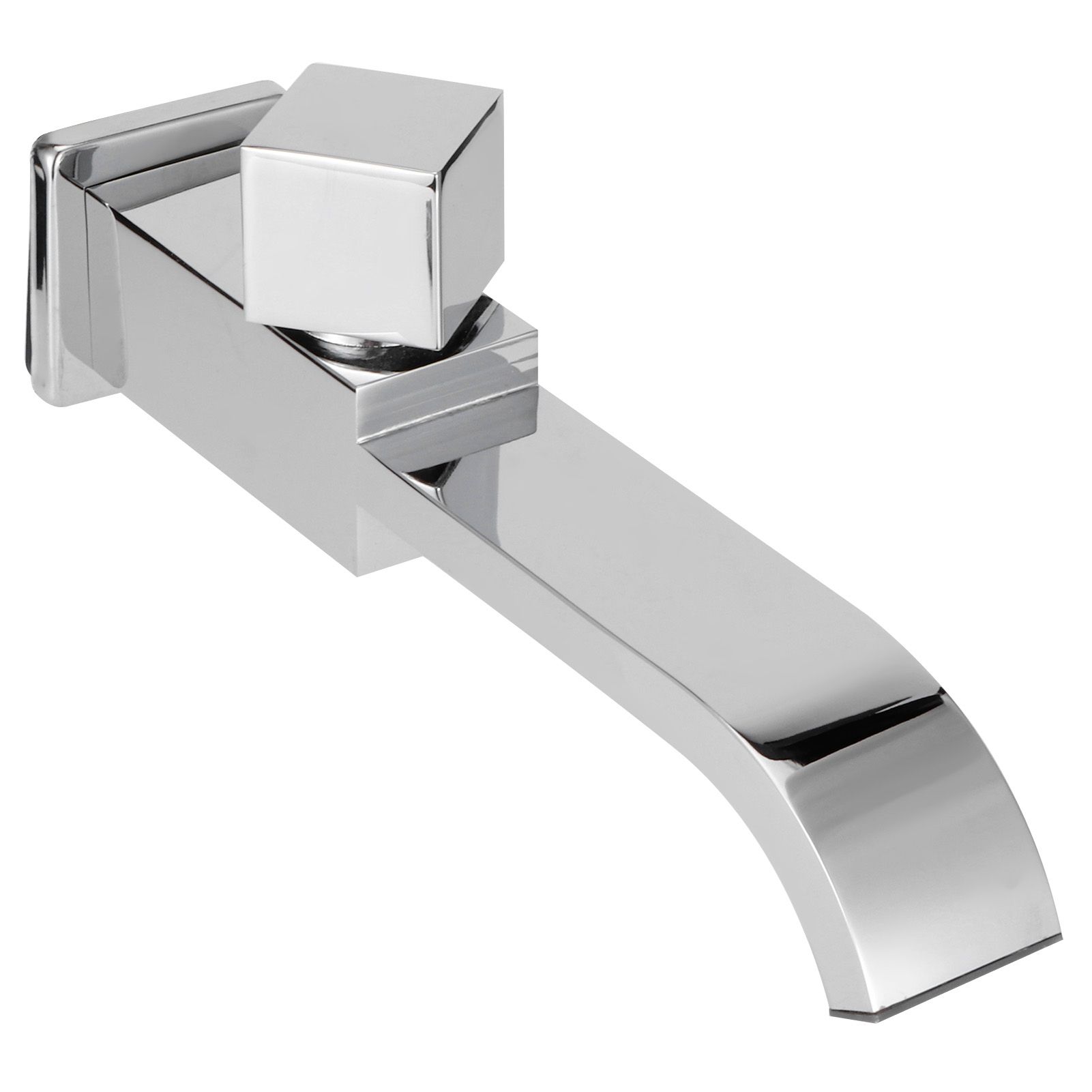G1/2 Wall in Faucet Single Cold Waterfall Sink Basin Water Tap Bathroom view 3