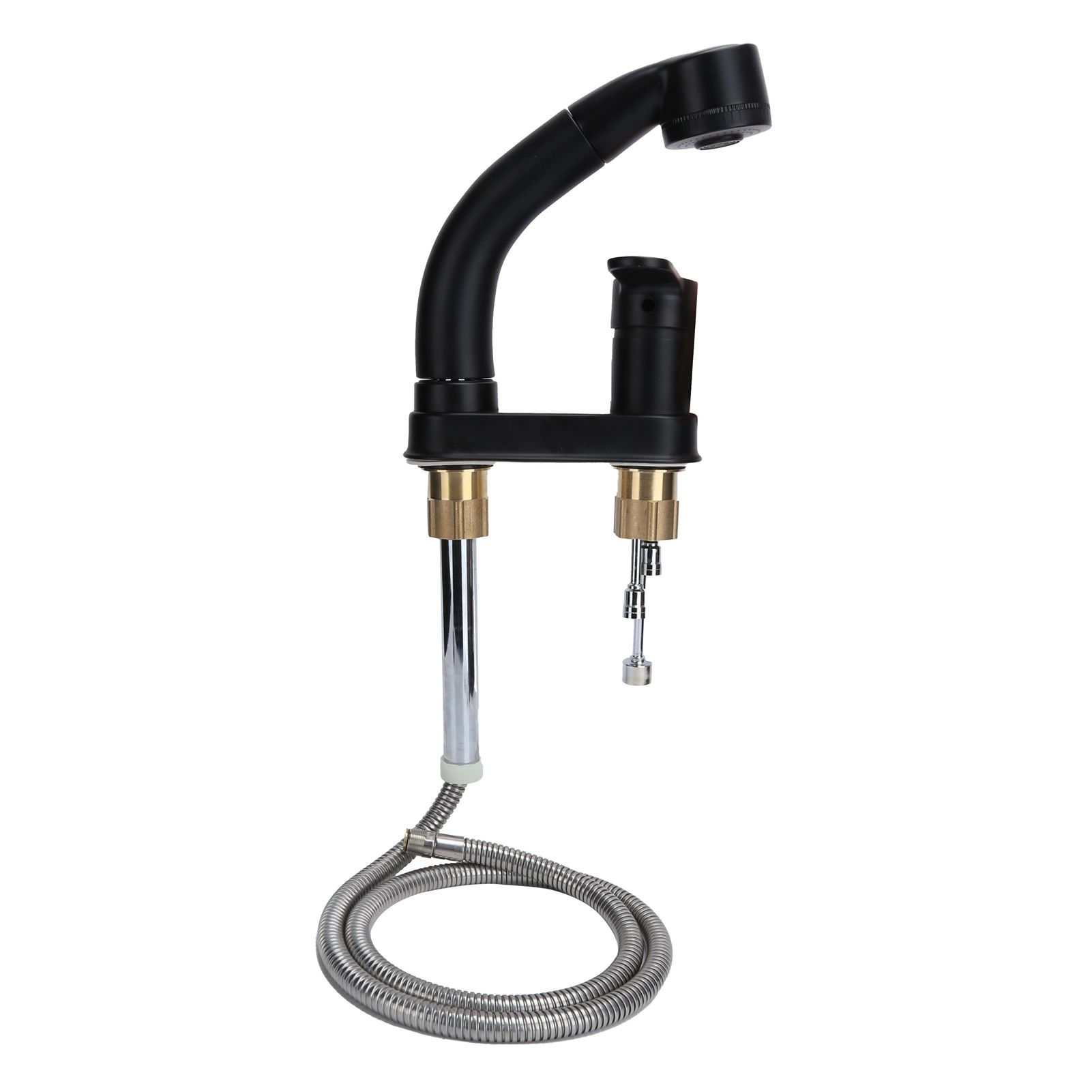 G1/2 Kitchen Cold and Hot Water Faucet Rotatable Sink Mixer Tap with Pull Out view 3