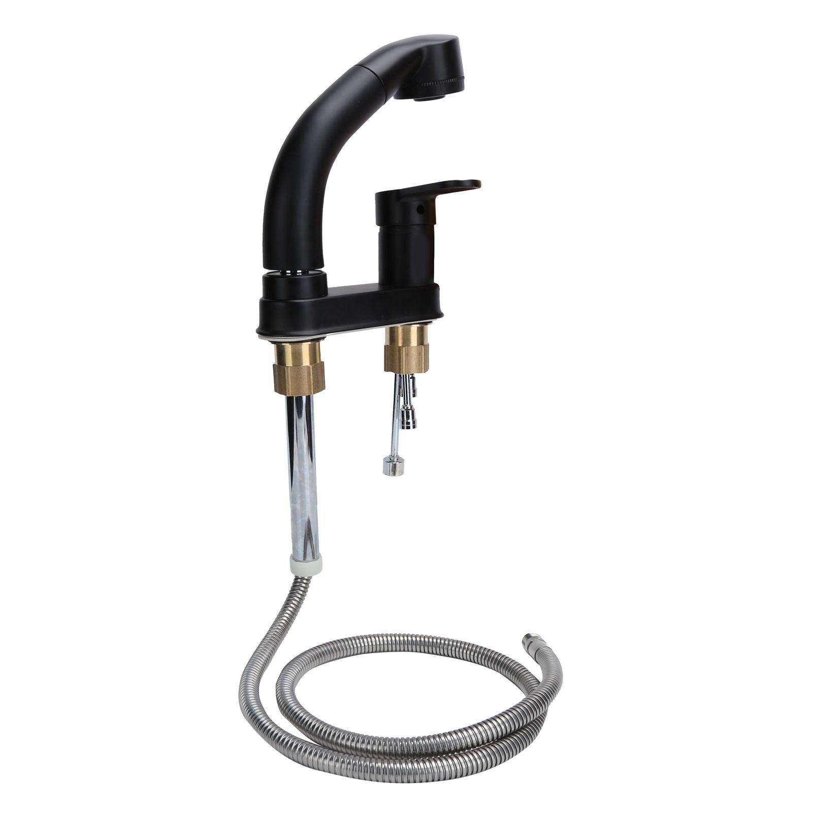 G1/2 Kitchen Cold and Hot Water Faucet Rotatable Sink Mixer Tap with Pull Out view 4