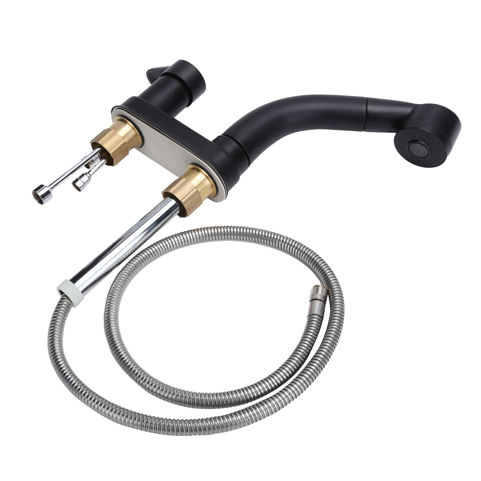 G1/2 Kitchen Cold and Hot Water Faucet Rotatable Sink Mixer Tap with Pull Out view 6