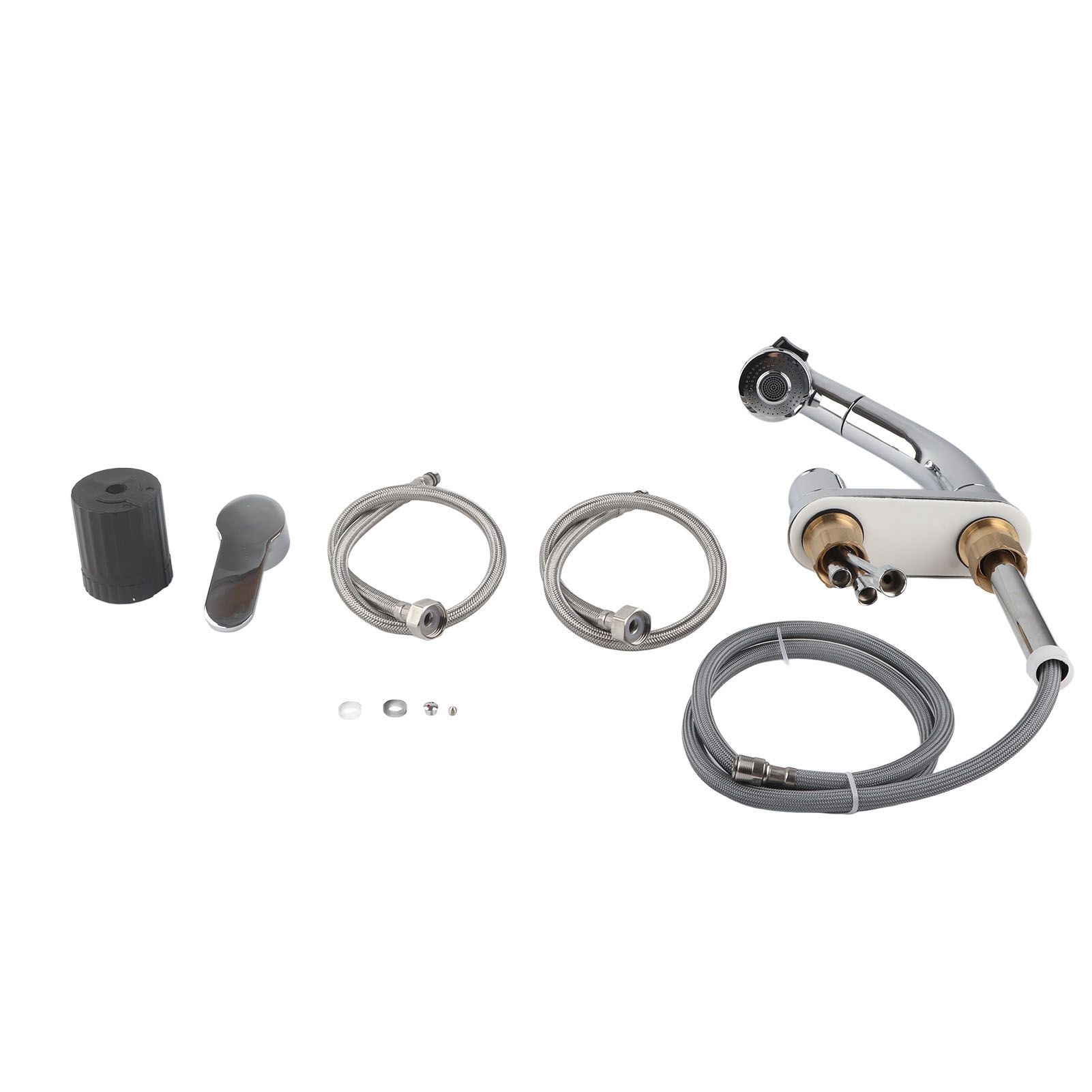 G1/2 Faucet Telescopic Rotatable Pull Out Cold Hot Water Mixer Tap for view 2