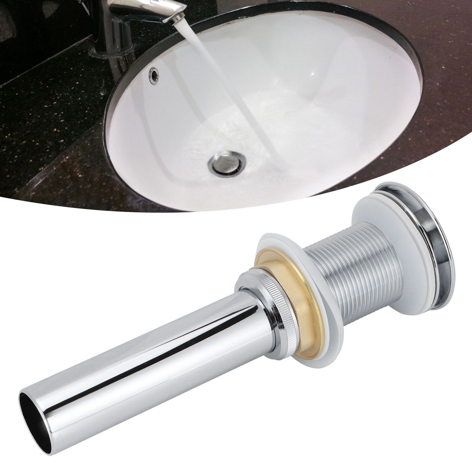 Bathroom Sink Drain Electroplating Popup Wash Basin Drainer Stopper view 9