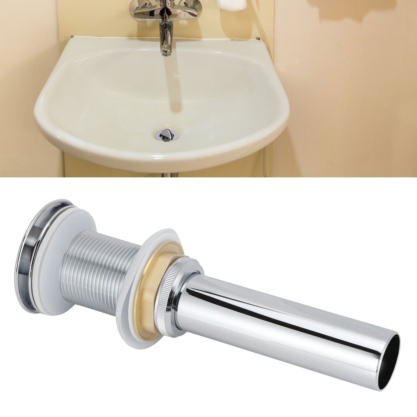 Bathroom Sink Drain Electroplating Popup Wash Basin Drainer Stopper view 10