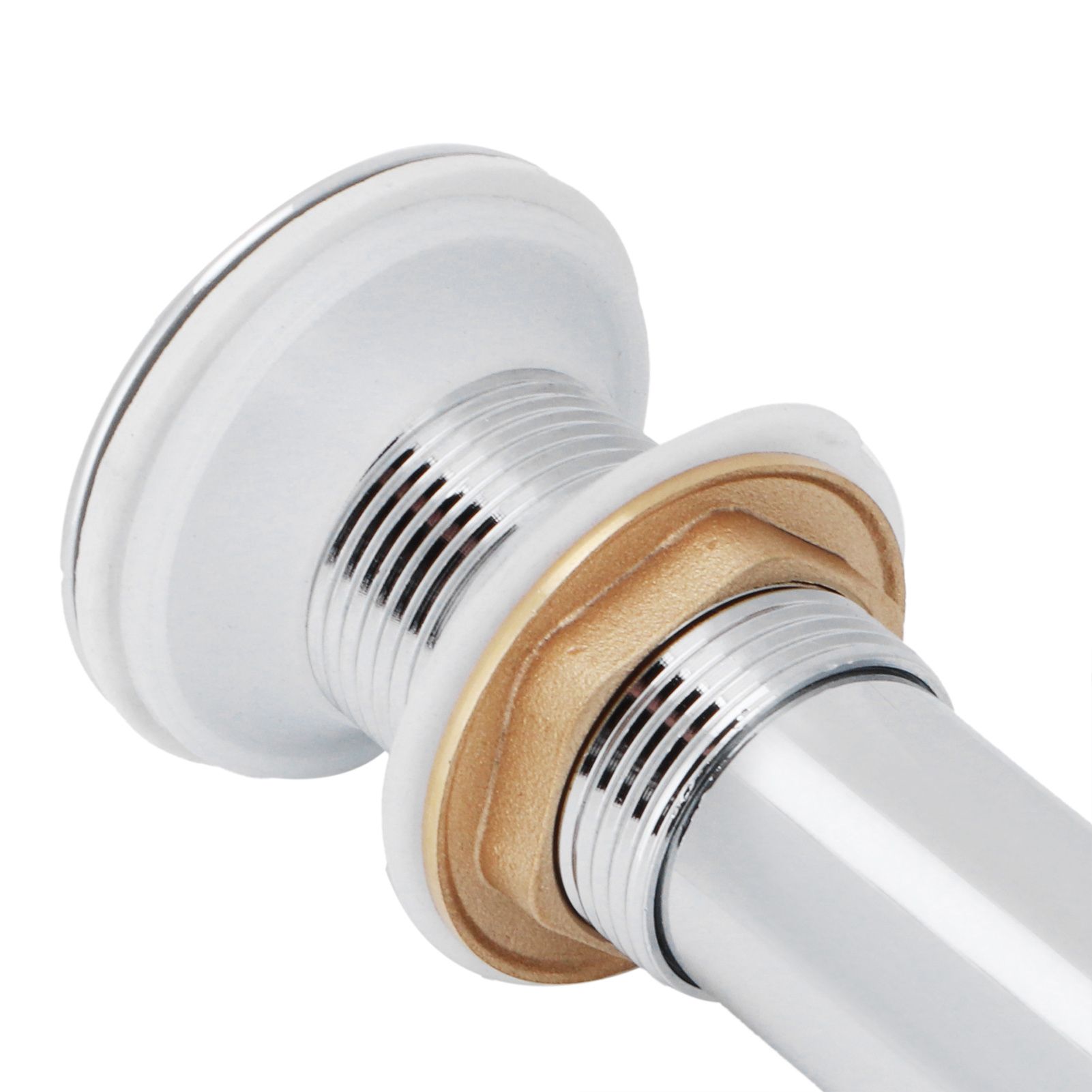 Basin Drain Sink Drain Stopper Electroplating Popup Drainer NonOverflow view 12