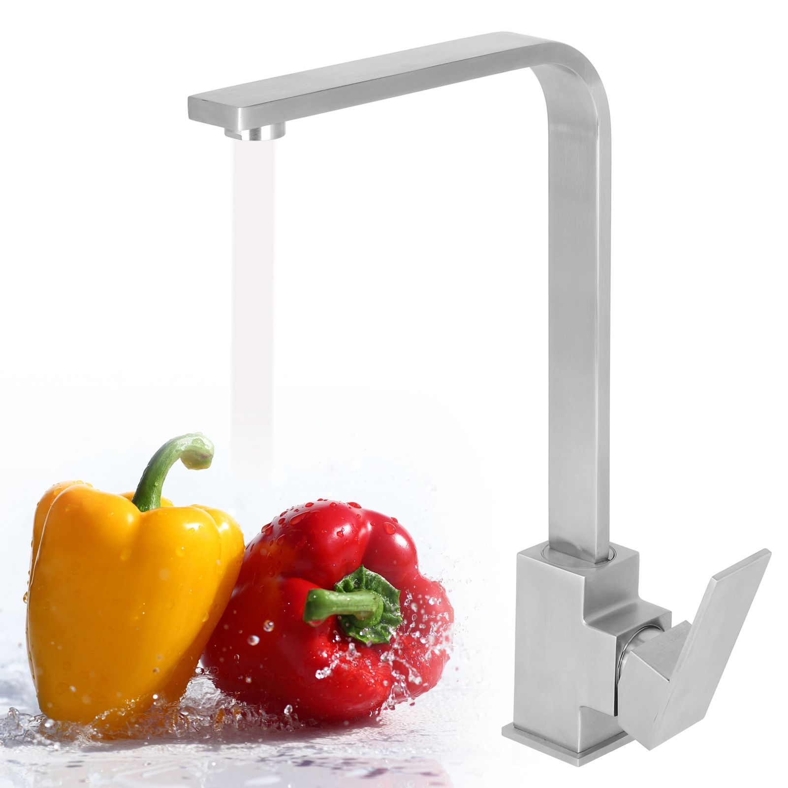 G1/2 Faucet Set 360° Rotating 304 Stainless Steel Cold Hot Mixer Water Tap for view 10