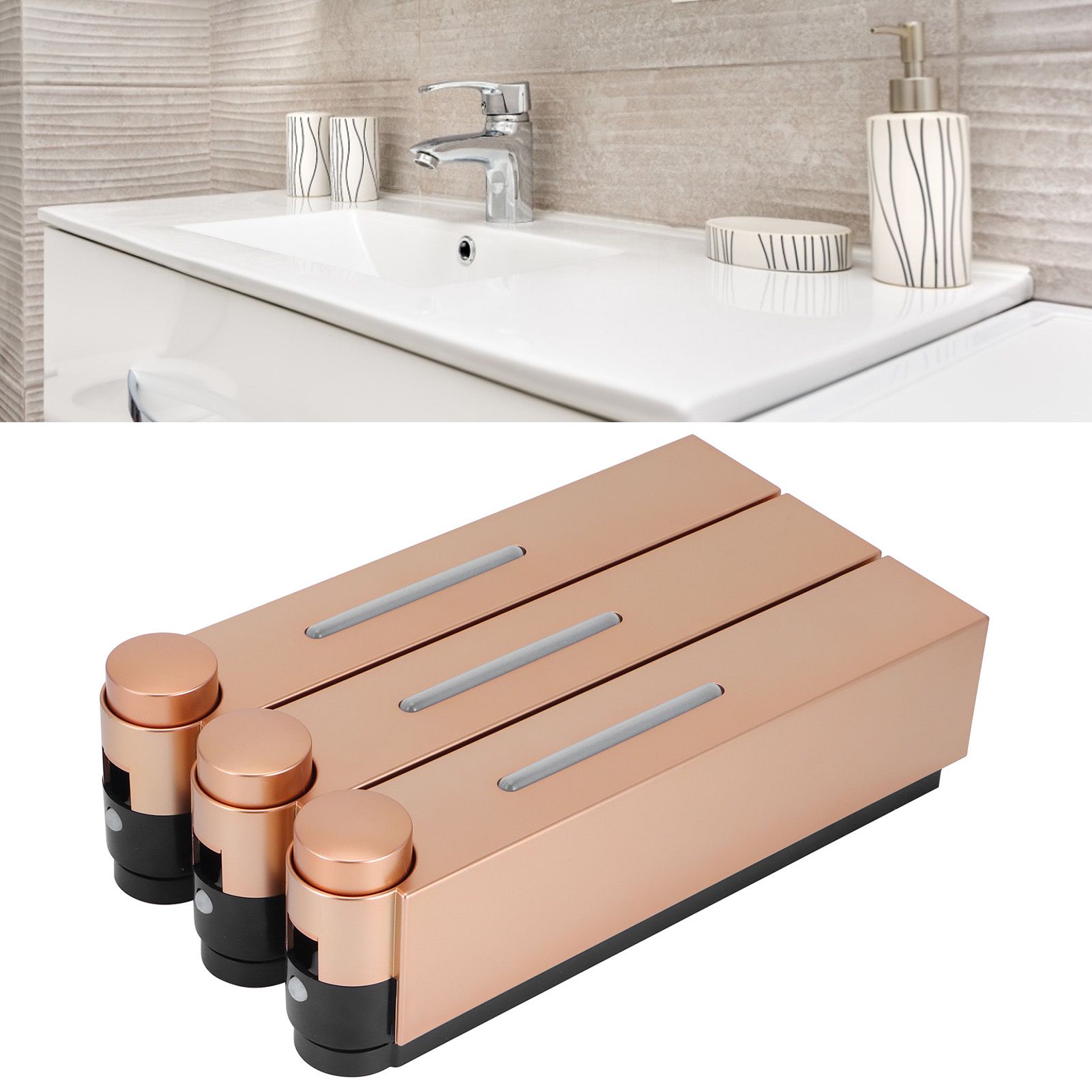 420MLx3 Wall Mounted Hand Washing Liquid Soap Dispenser for Bathroom Kitchen view 12