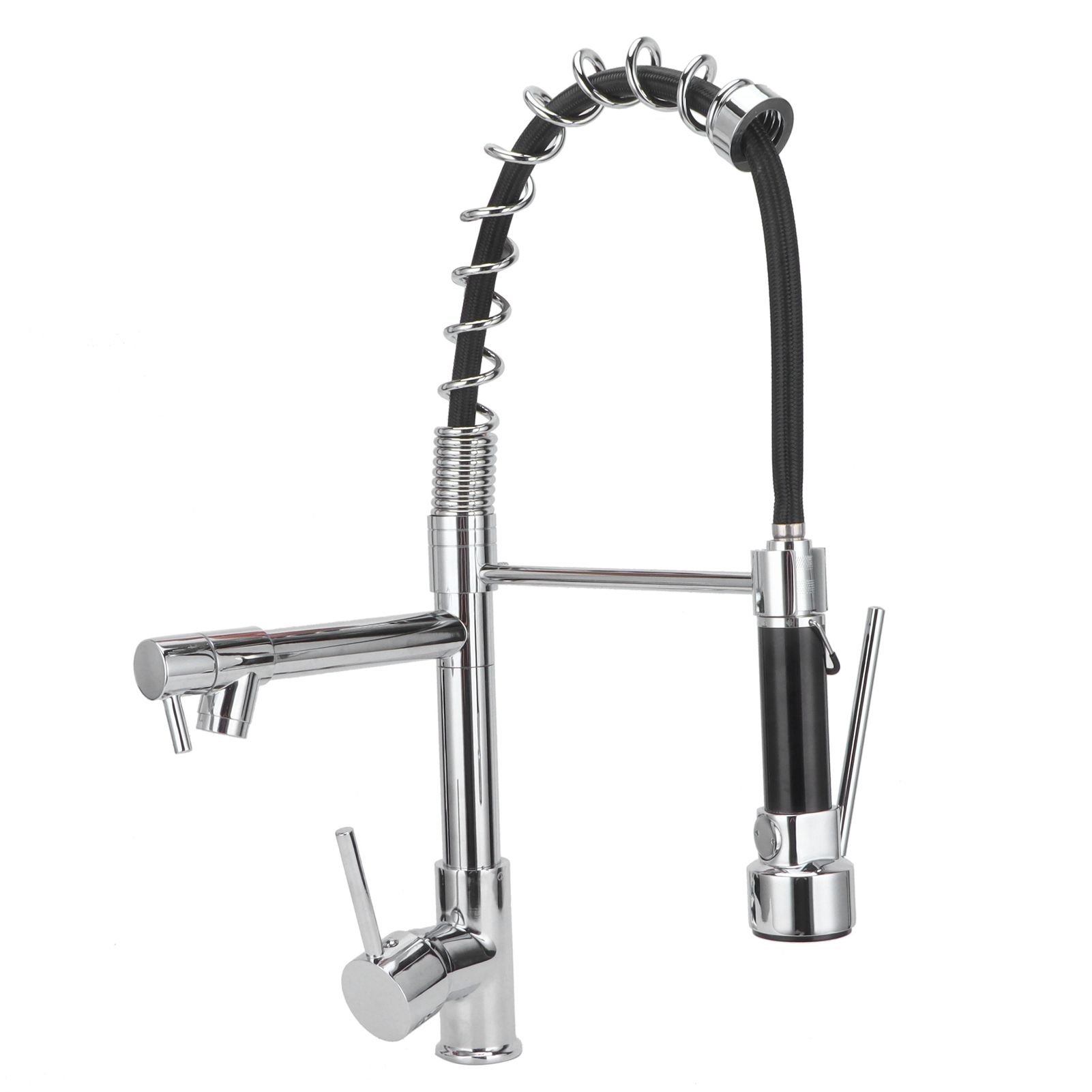 G1/2 Sink Faucet with Pull Down Sprayer Copper Brushed Single Handle Kitchen view 5