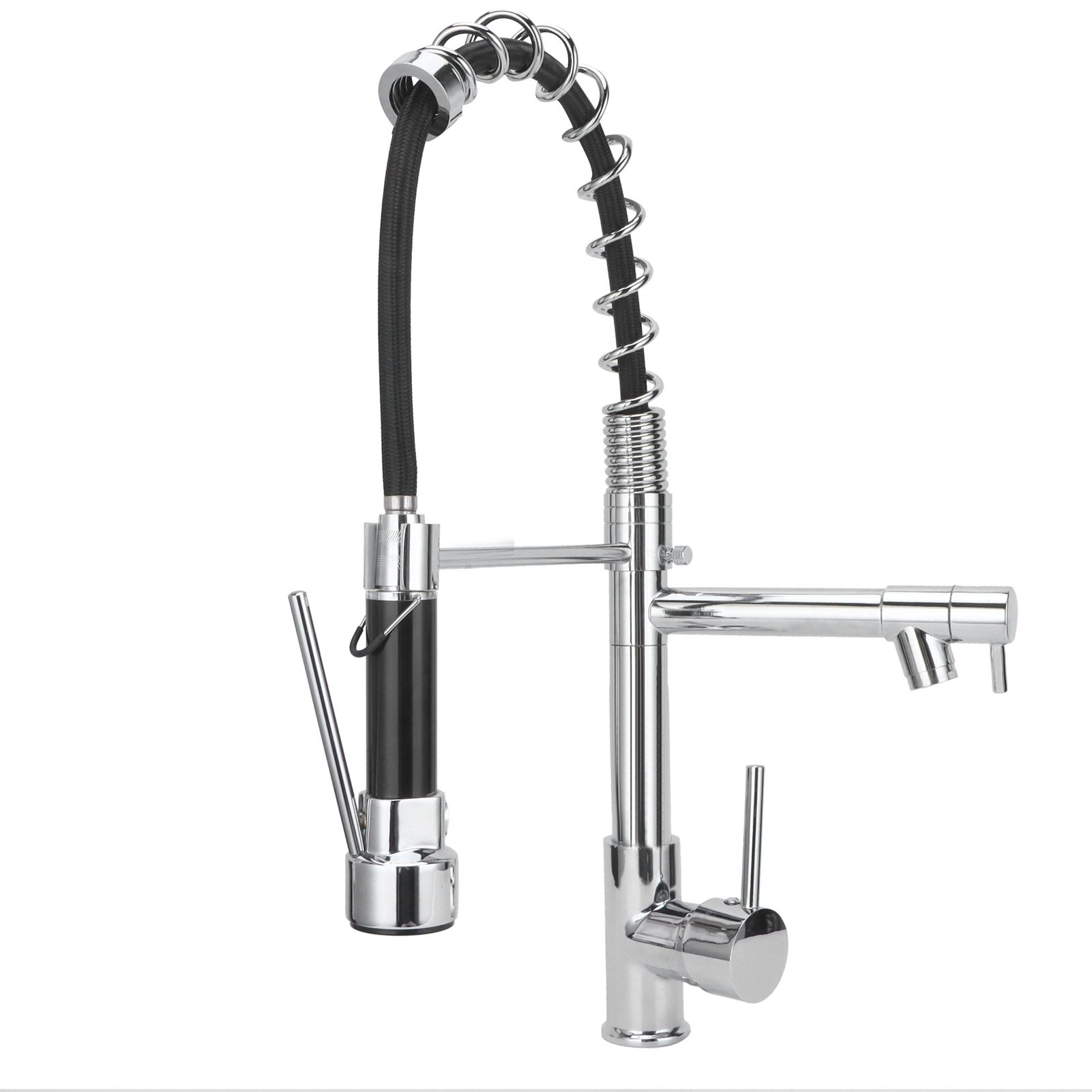 G1/2 Sink Faucet with Pull Down Sprayer Copper Brushed Single Handle Kitchen view 7
