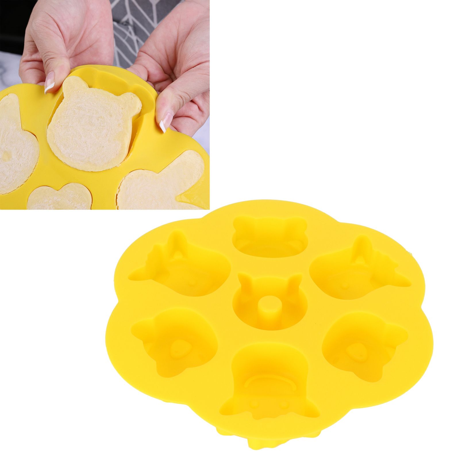 Yellow Silicone Cartoon Mold DIY HandMade Cake Chocolate Cookie Mold for view 11