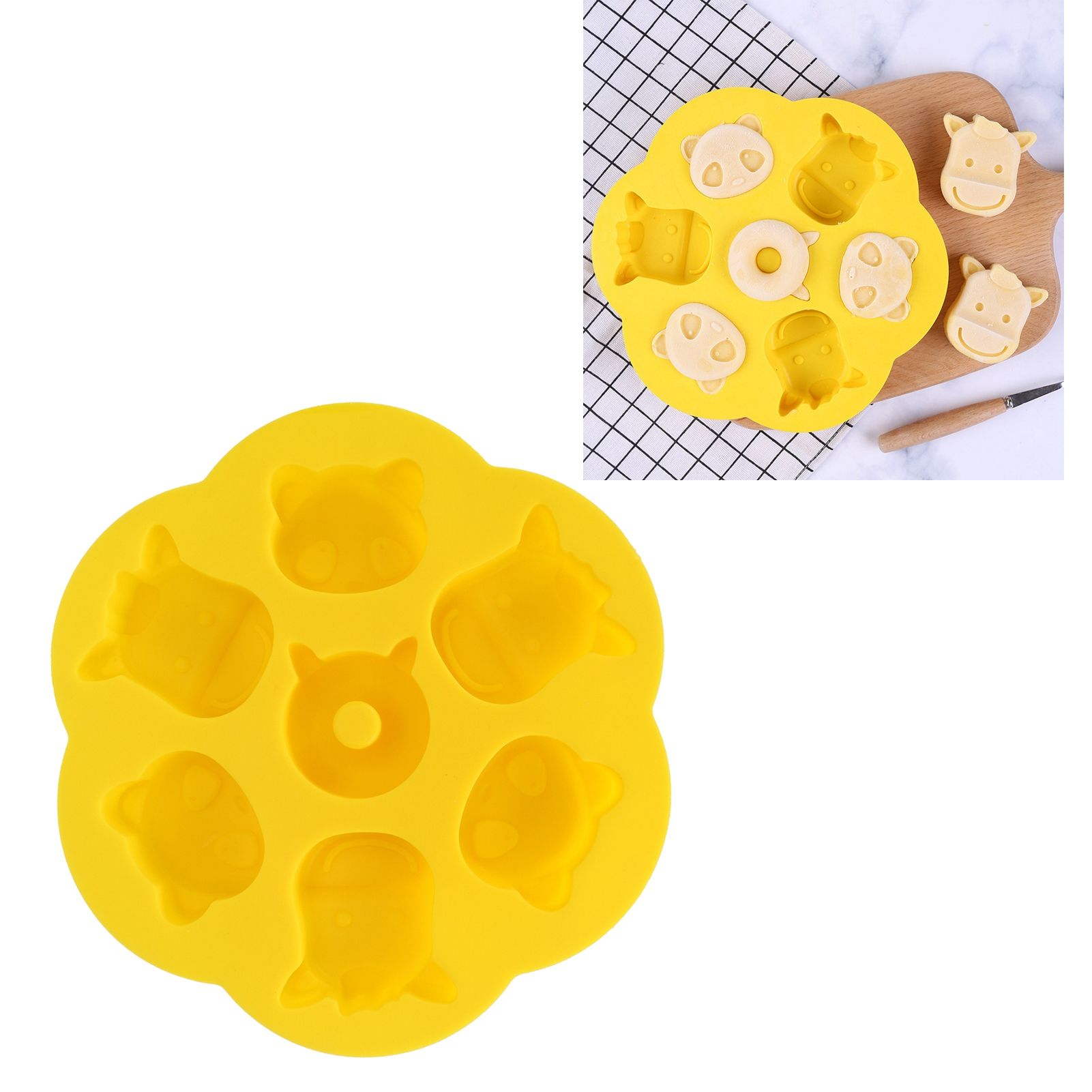 Yellow Silicone Cartoon Mold DIY HandMade Cake Chocolate Cookie Mold for view 12
