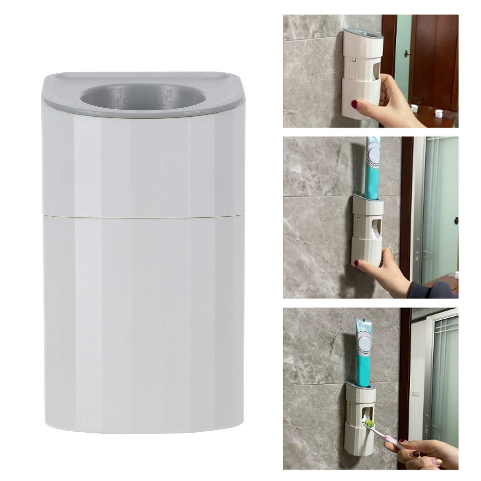 Toothpaste Dispenser Hands Free Wall Mounted Toothpaste Squeezer for Washroom view 11