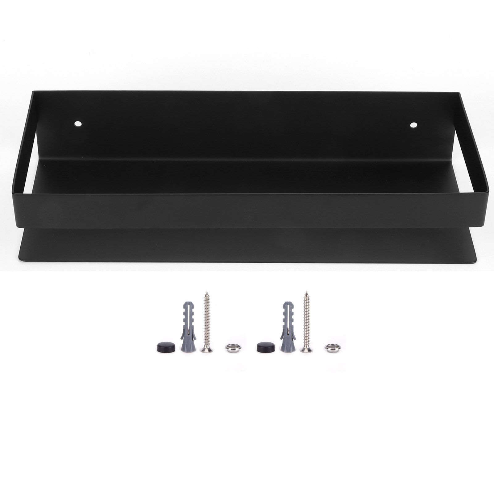 30cm Matt Black Shelf Stainless Steel Bathroom Shelf Kitchen Storage Rack for view 2