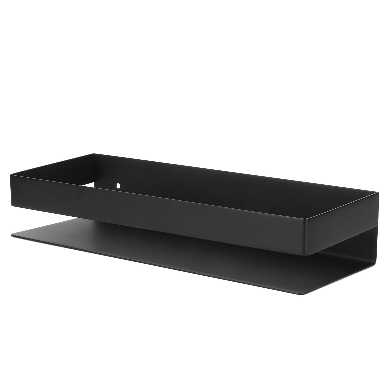 30cm Matt Black Shelf Stainless Steel Bathroom Shelf Kitchen Storage Rack for view 3