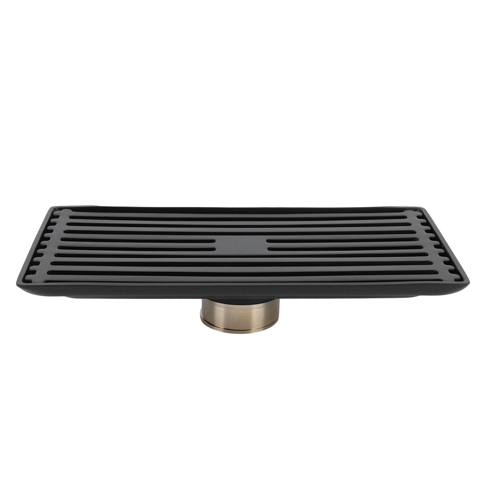 Black Floor Drain with Removable Cover Stainless Steel Bathroom Kitchen view 2