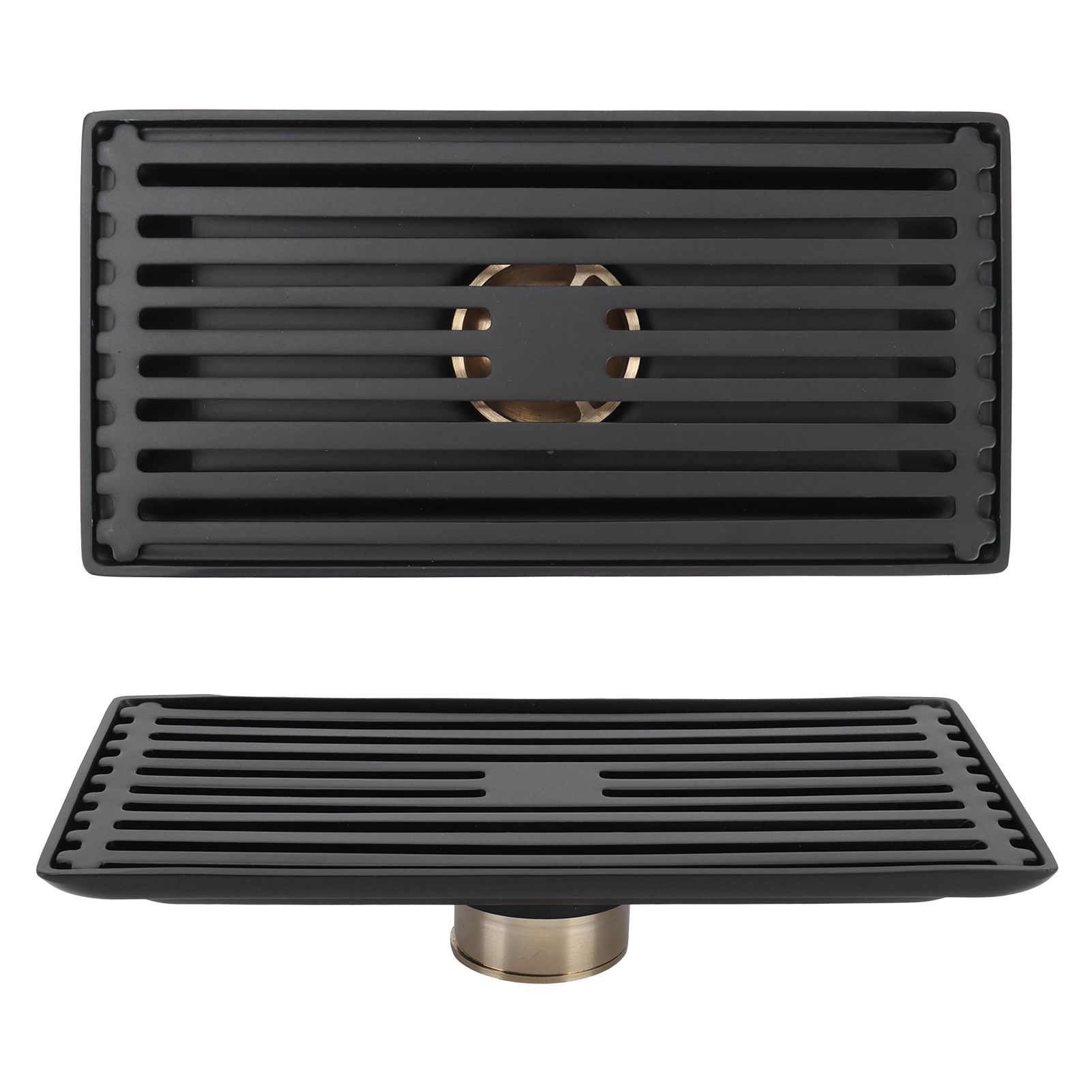 Black Floor Drain with Removable Cover Stainless Steel Bathroom Kitchen view 3