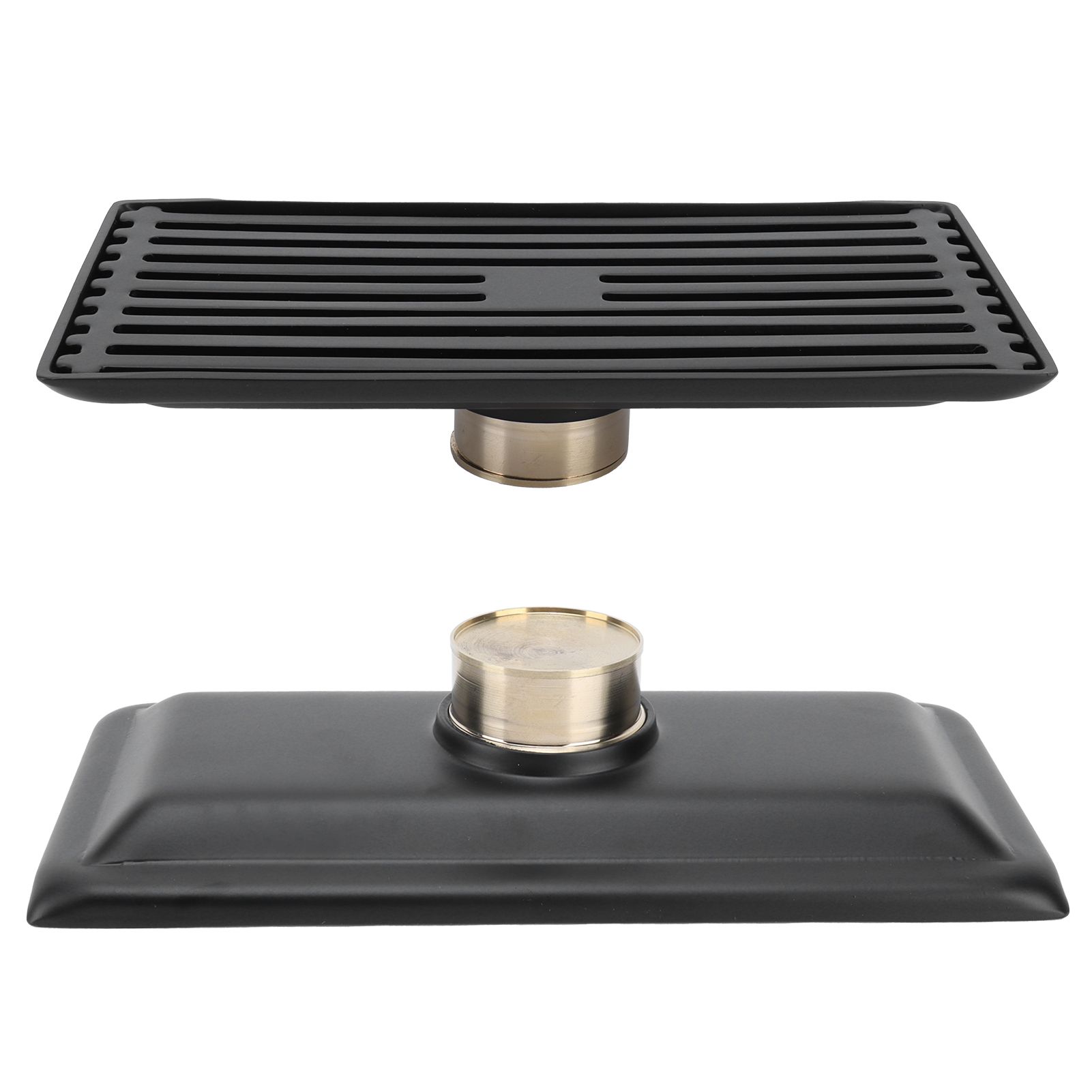 Black Floor Drain with Removable Cover Stainless Steel Bathroom Kitchen view 4