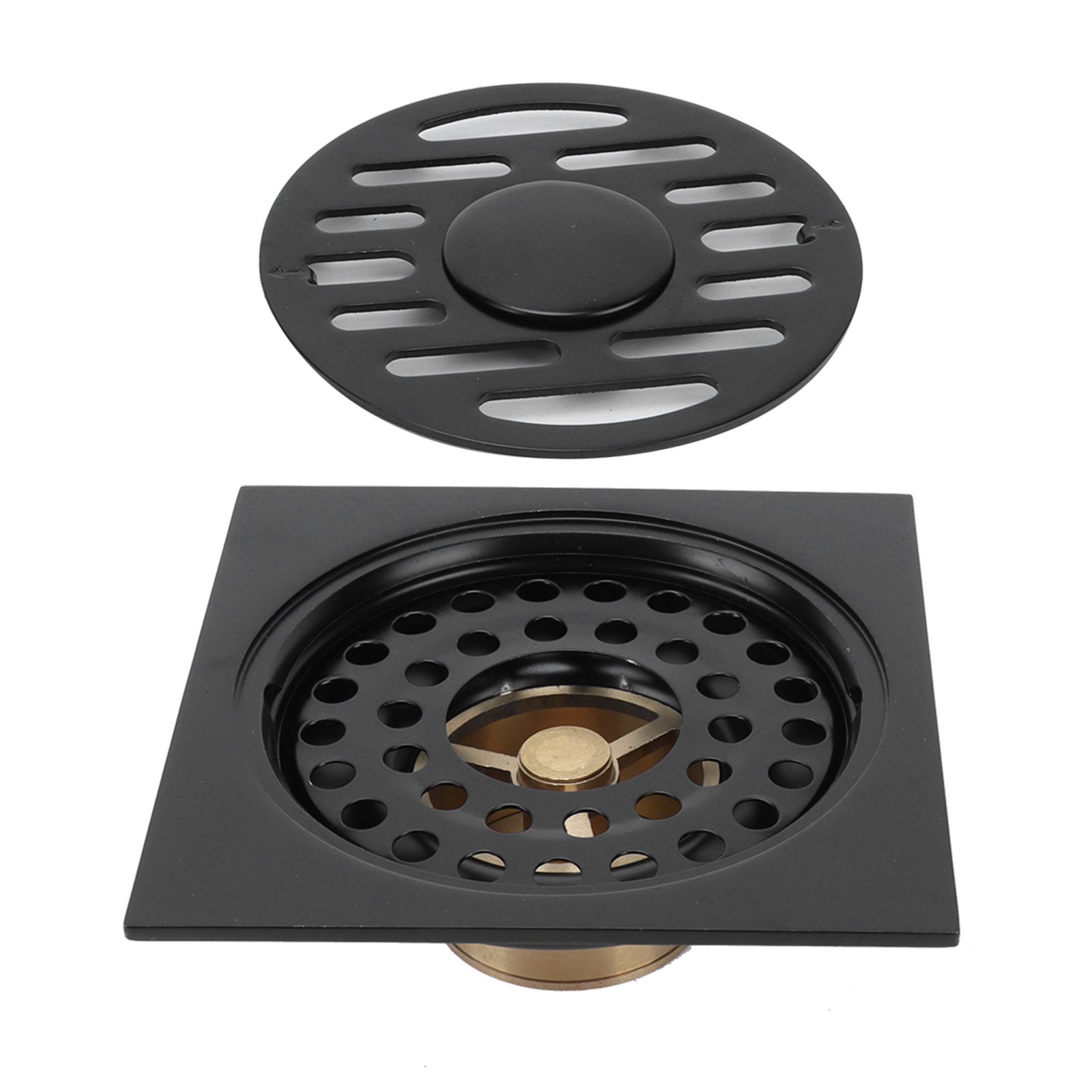Concealed Floor Drain Set Deodorant Shower Drain Part for Bathroom Kitchen Black