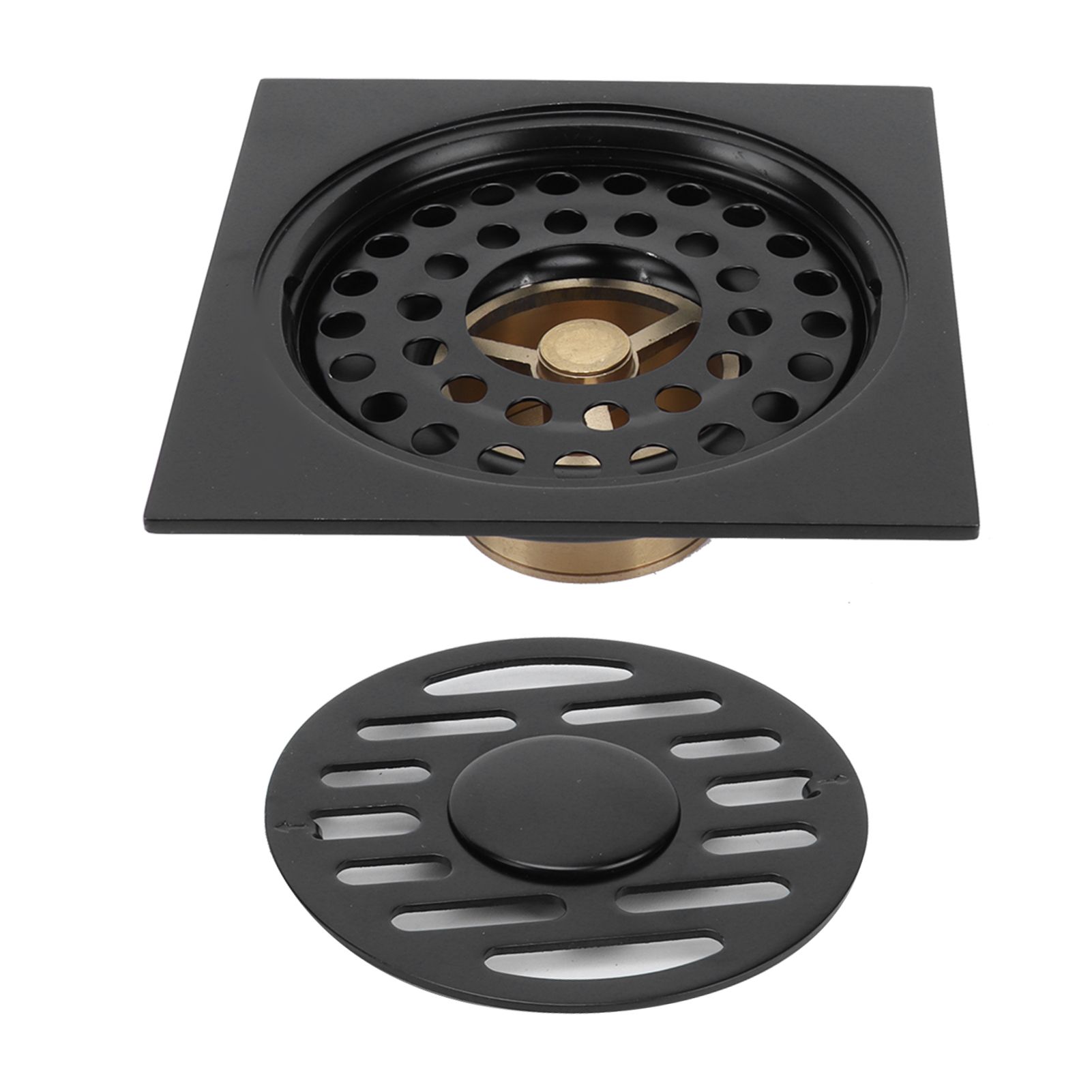 Concealed Floor Drain Set Deodorant Shower Drain Part for Bathroom Kitchen Black view 4