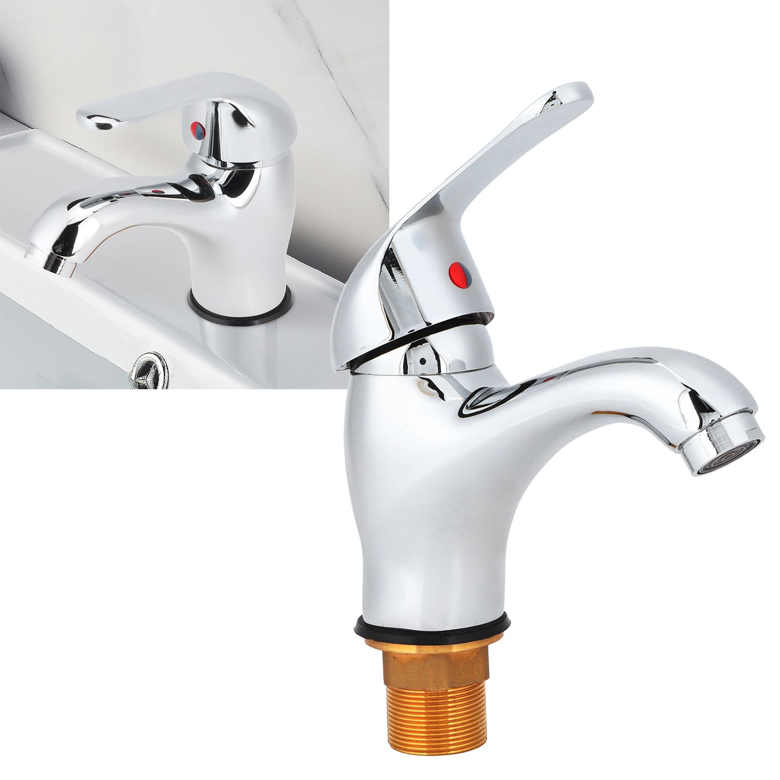 G1/2 Kitchen Faucet Copper Hot and Cold Water Tap for Wash Basin Bathroom view 11
