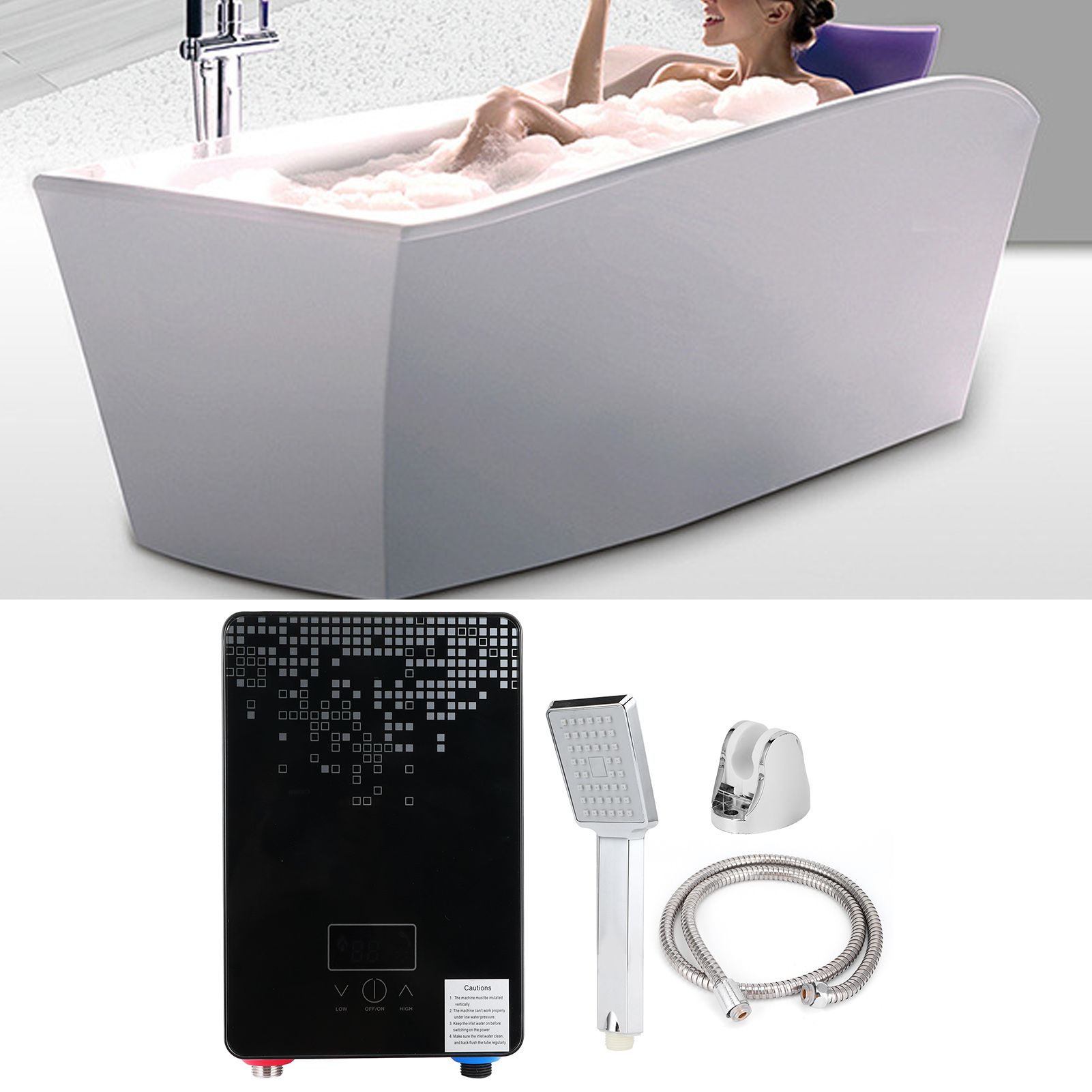 6500W 220V Instant Heating Electric Water Heater Digital Display with Shower view 12