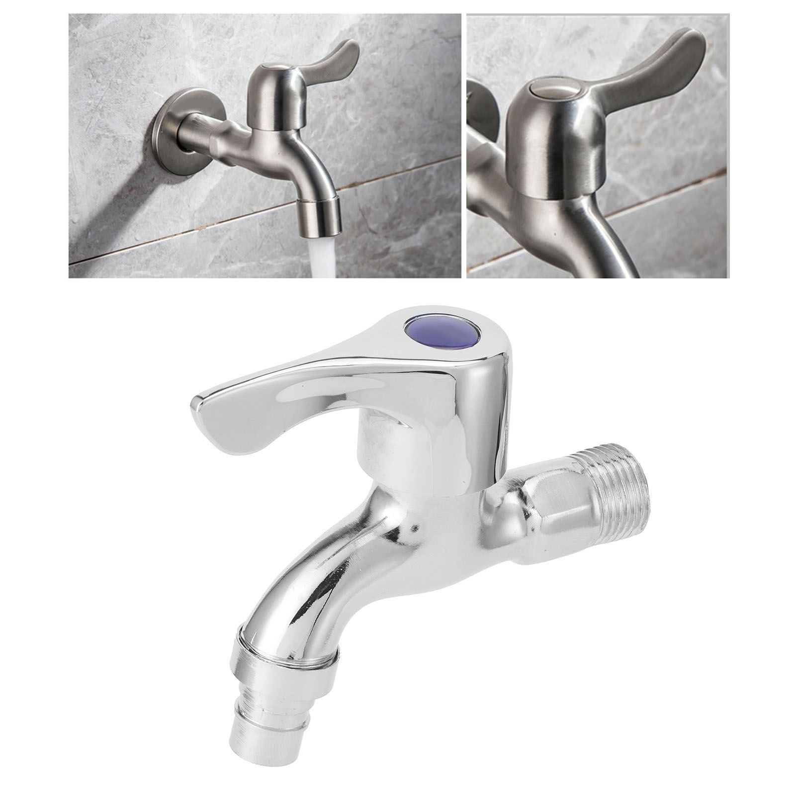 G1/2 Male Thread Wall Mounted Faucet Single Cold Brushed Faucet for Bathroom view 12
