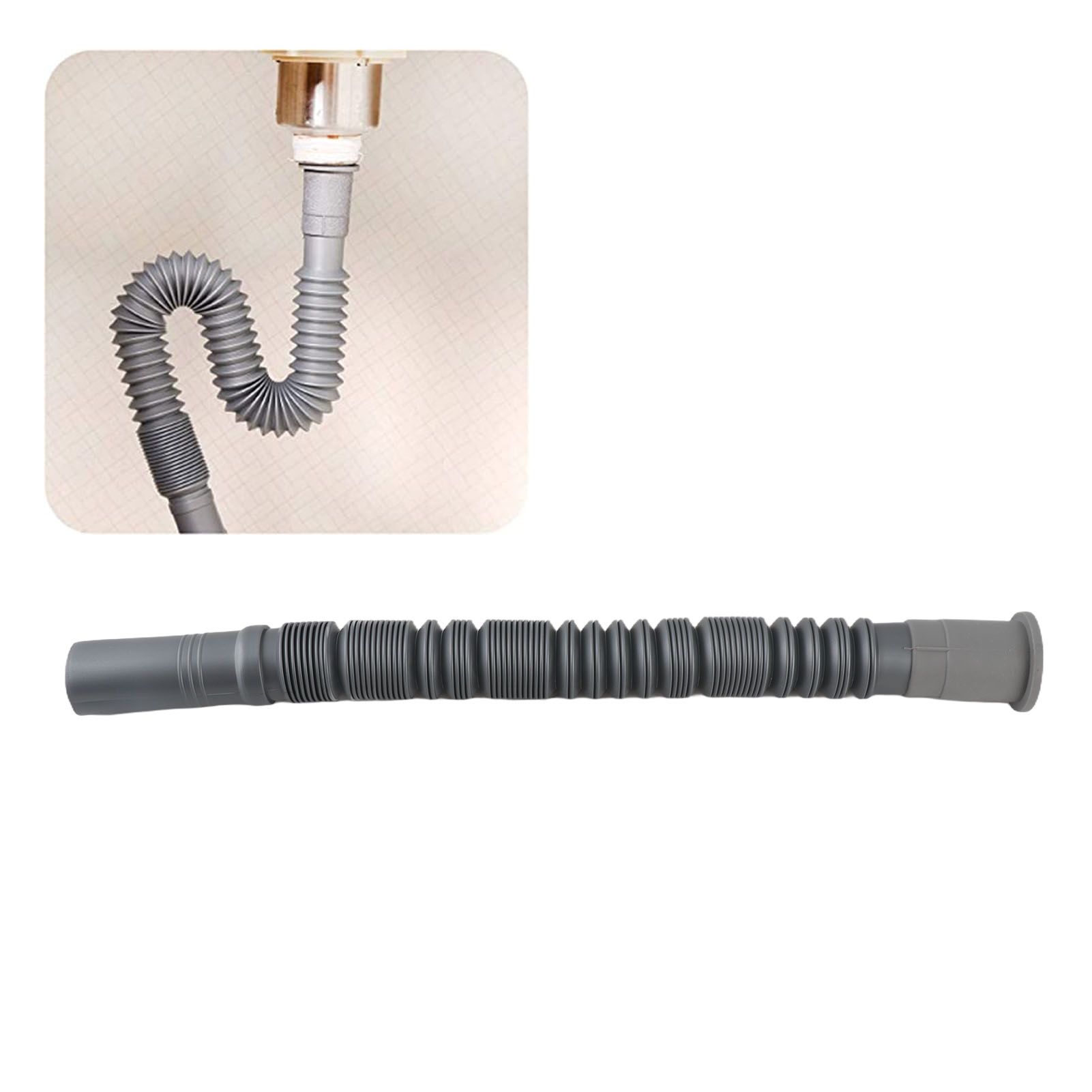 Extension Drain Pipe Flexible Plastic Angle Exhaust Tube for Home Kitchen view 12