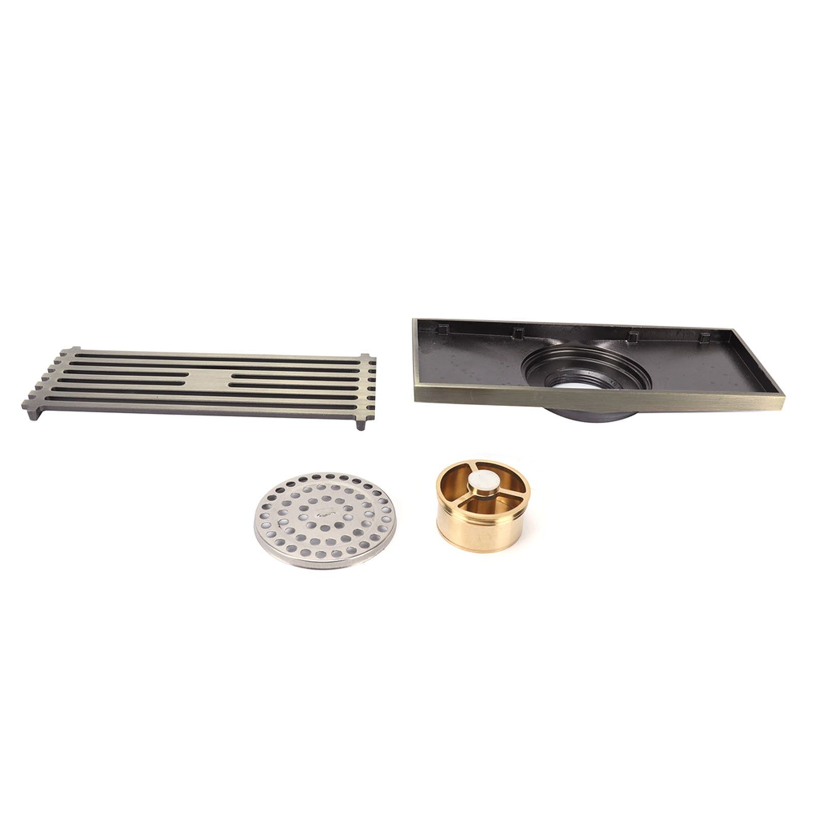 Linear Floor Drain with Removable Cover Antique Drain Set for Bathroom Toilet