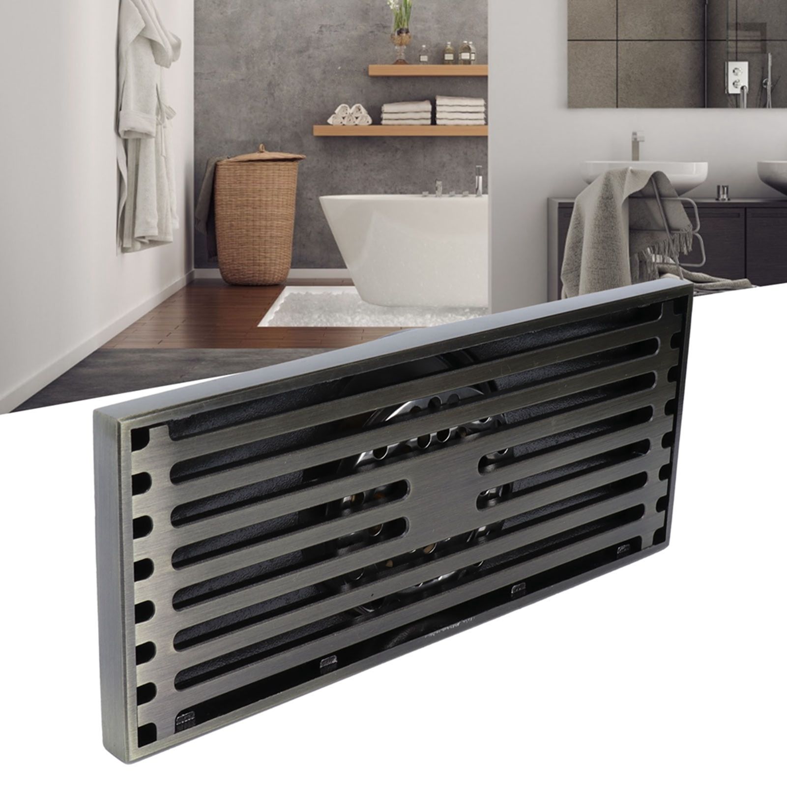 Linear Floor Drain with Removable Cover Antique Drain Set for Bathroom Toilet view 12