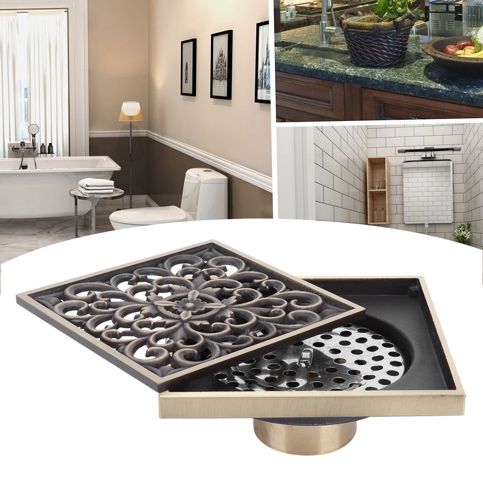 Floor Drain Set Antique Deodorant Shower Drain for Bathroom Toilet Balcony view 11