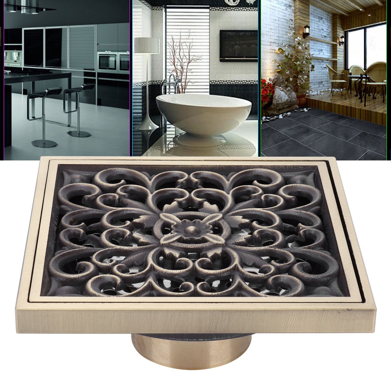 Floor Drain Set Antique Deodorant Shower Drain for Bathroom Toilet Balcony view 12