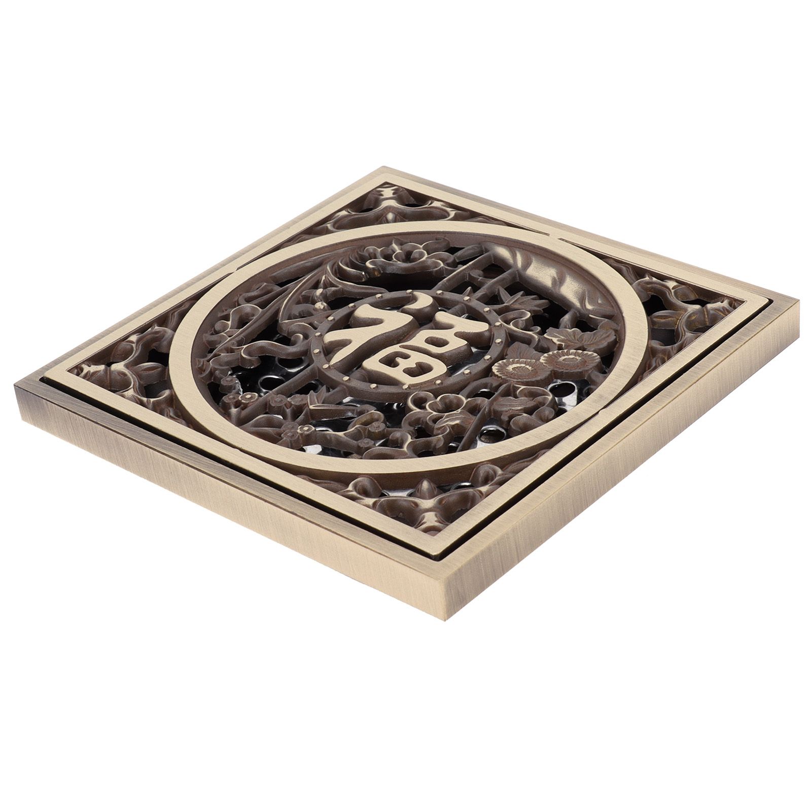 Copper Floor Drain Antique Shower Floor Drain Set with Cover Filter Bathroom view 4