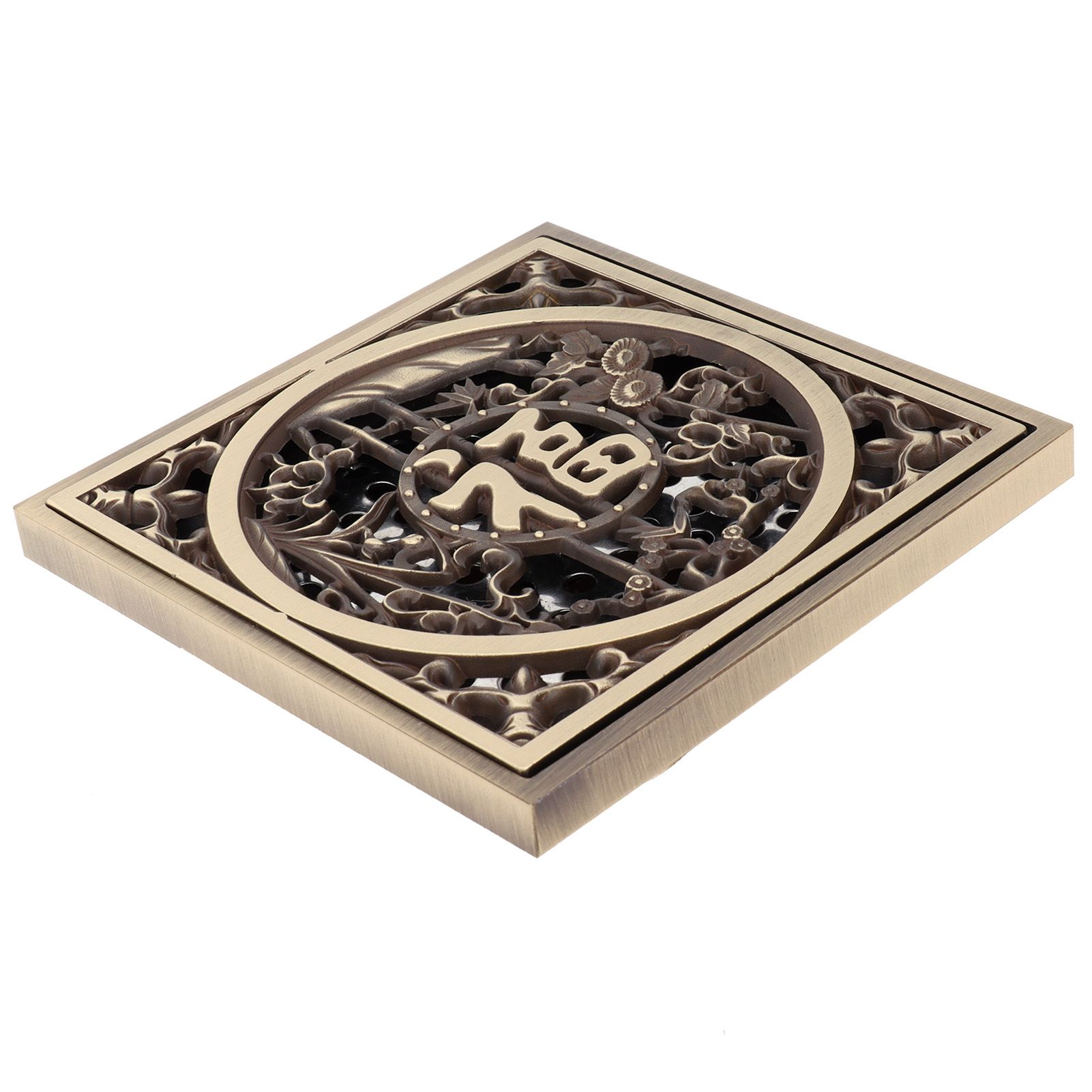 Copper Floor Drain Antique Shower Floor Drain Set with Cover Filter Bathroom view 9