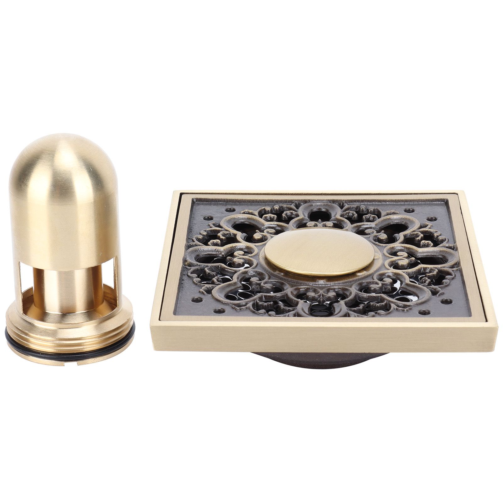 Deodorant Floor Drain Kit Copper Antique Concealed Shower Drain for Kitchen view 5