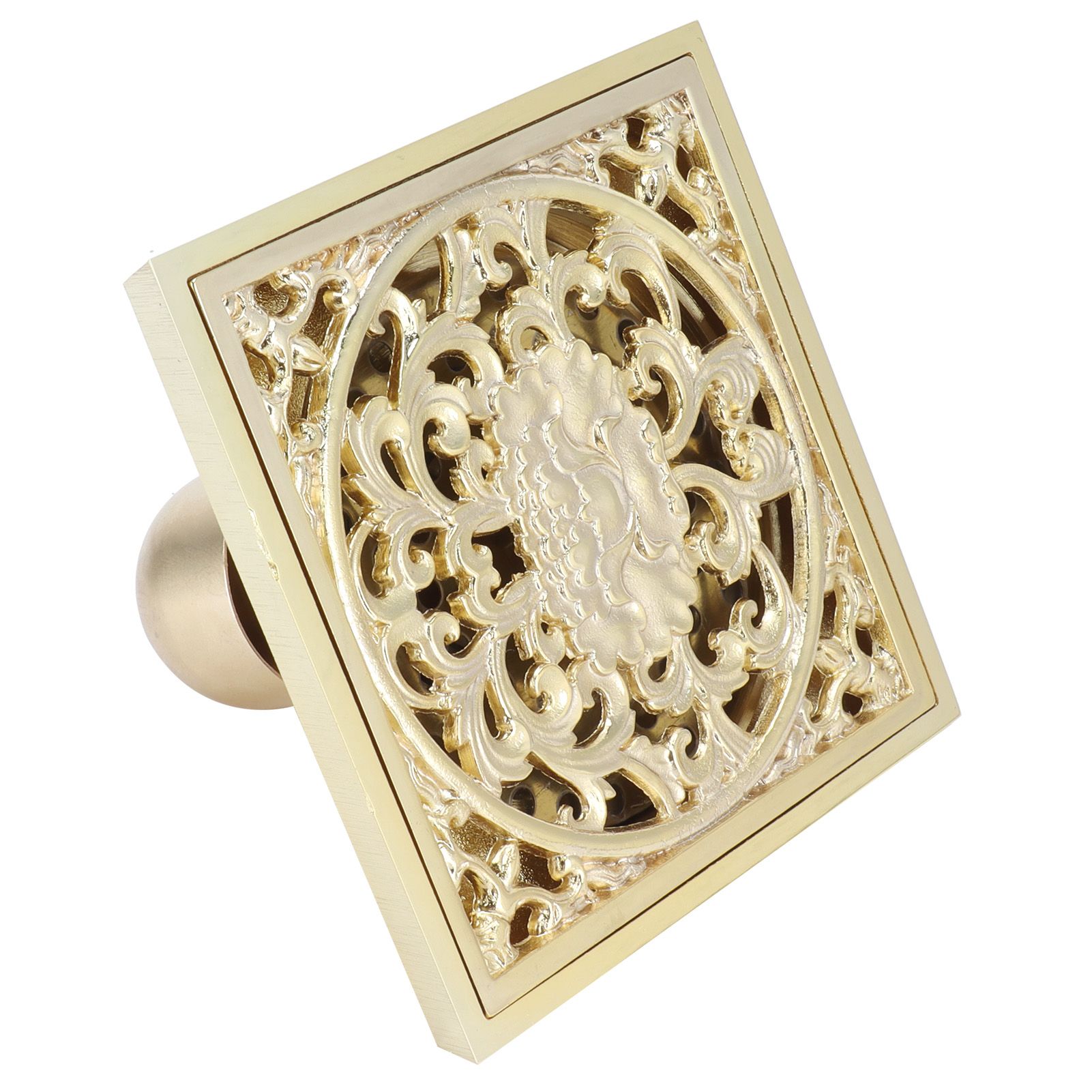 10x10cm Floor Drain Gold Copper Deodorant Floor Drain Strainer for Kitchen