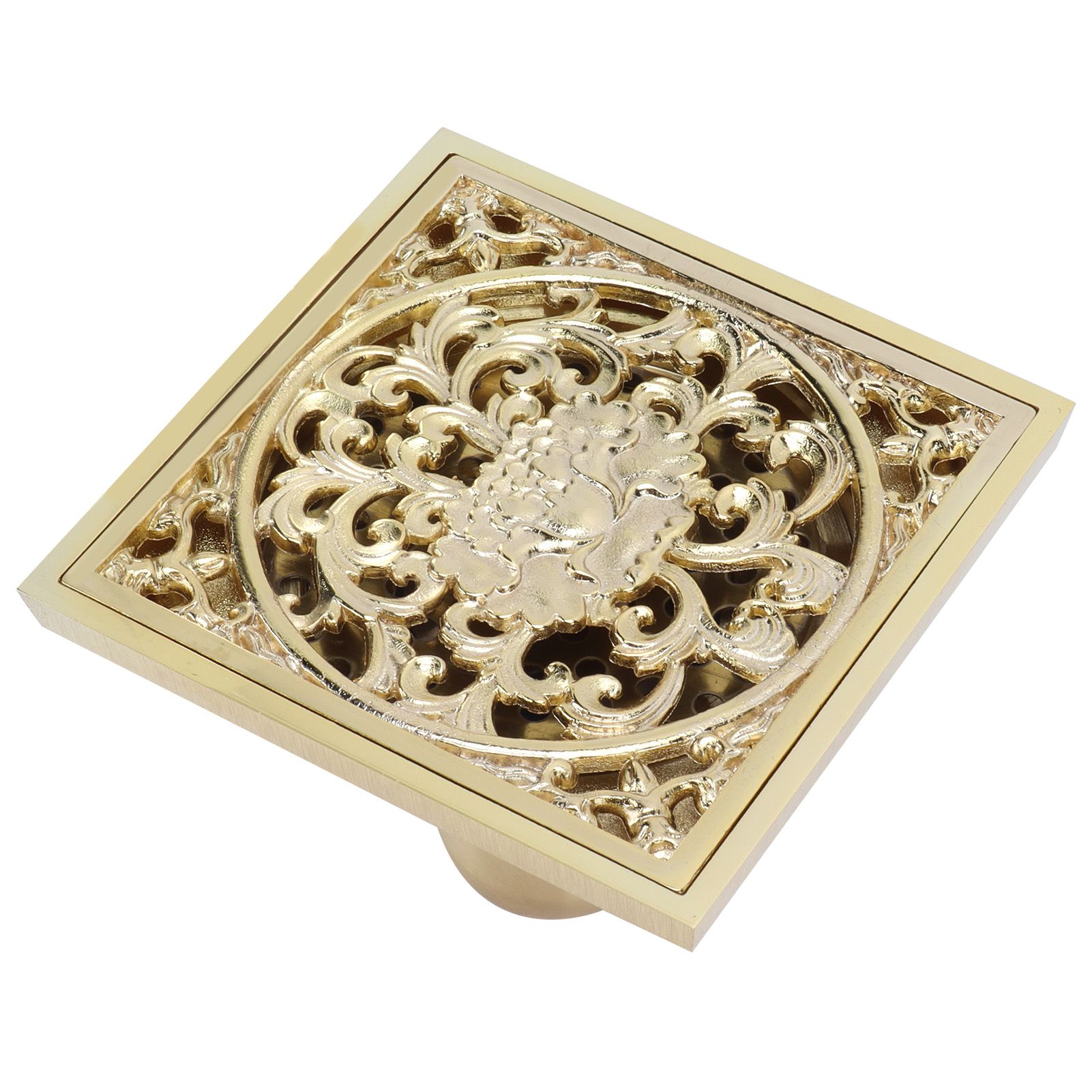10x10cm Floor Drain Gold Copper Deodorant Floor Drain Strainer for Kitchen view 3