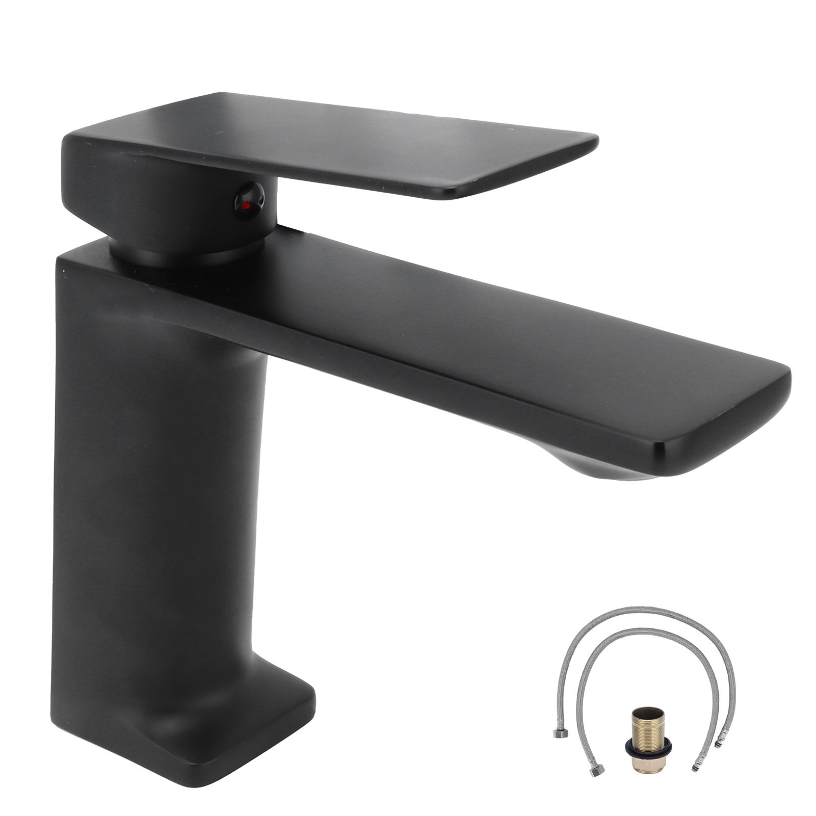 G1/2 Wash Basin Faucet Luxury Black Sink Hot Cold Water Mixer Tap for Home view 2