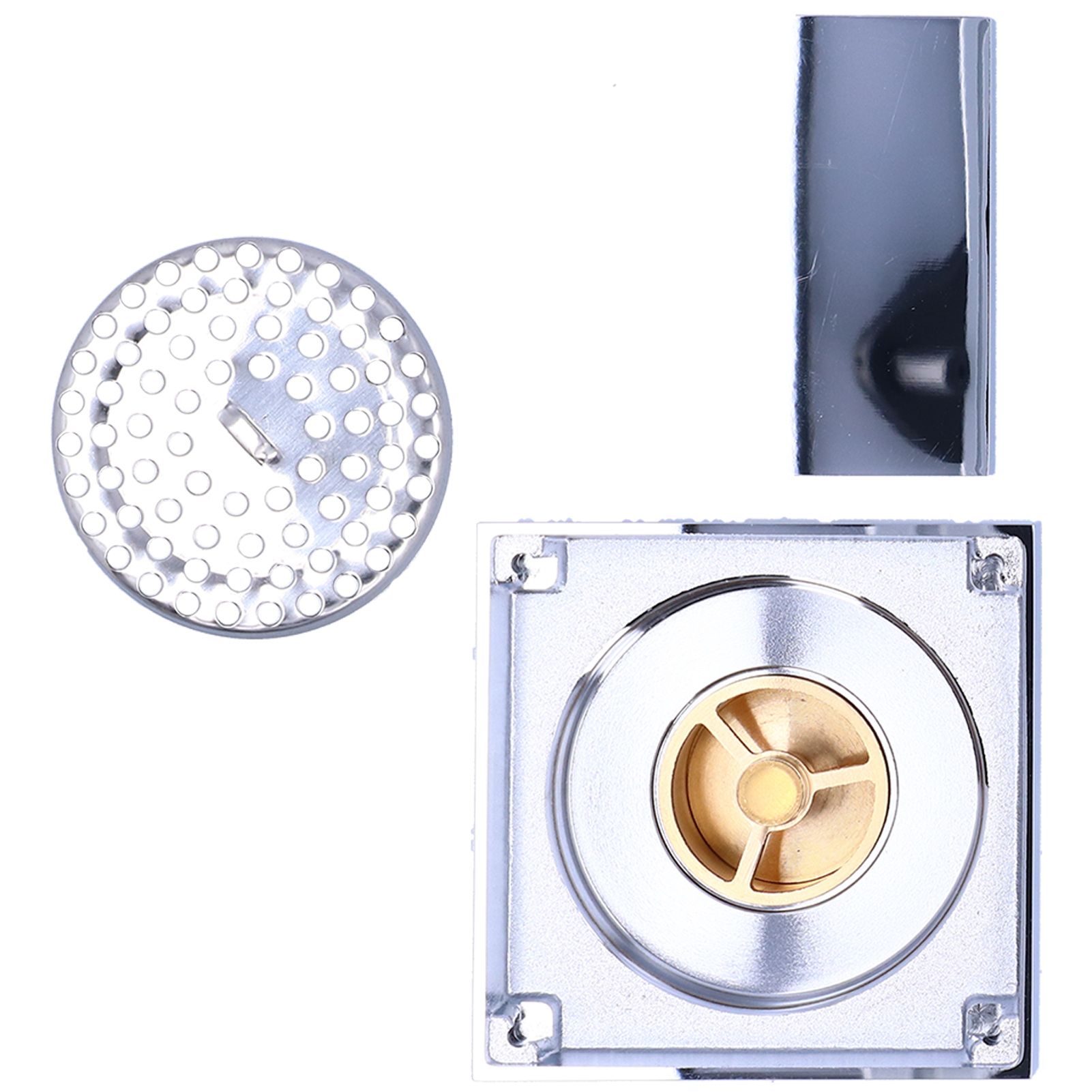 Electroplating Floor Drain Copper Floor Drain Strainer for Kitchen Bathroom view 2