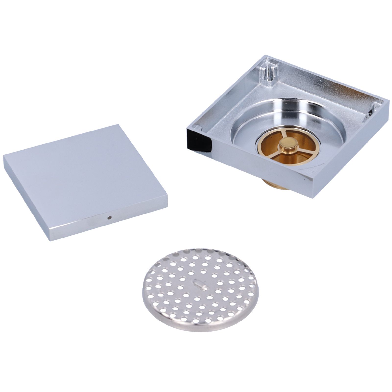 Electroplating Floor Drain Copper Floor Drain Strainer for Kitchen Bathroom view 3