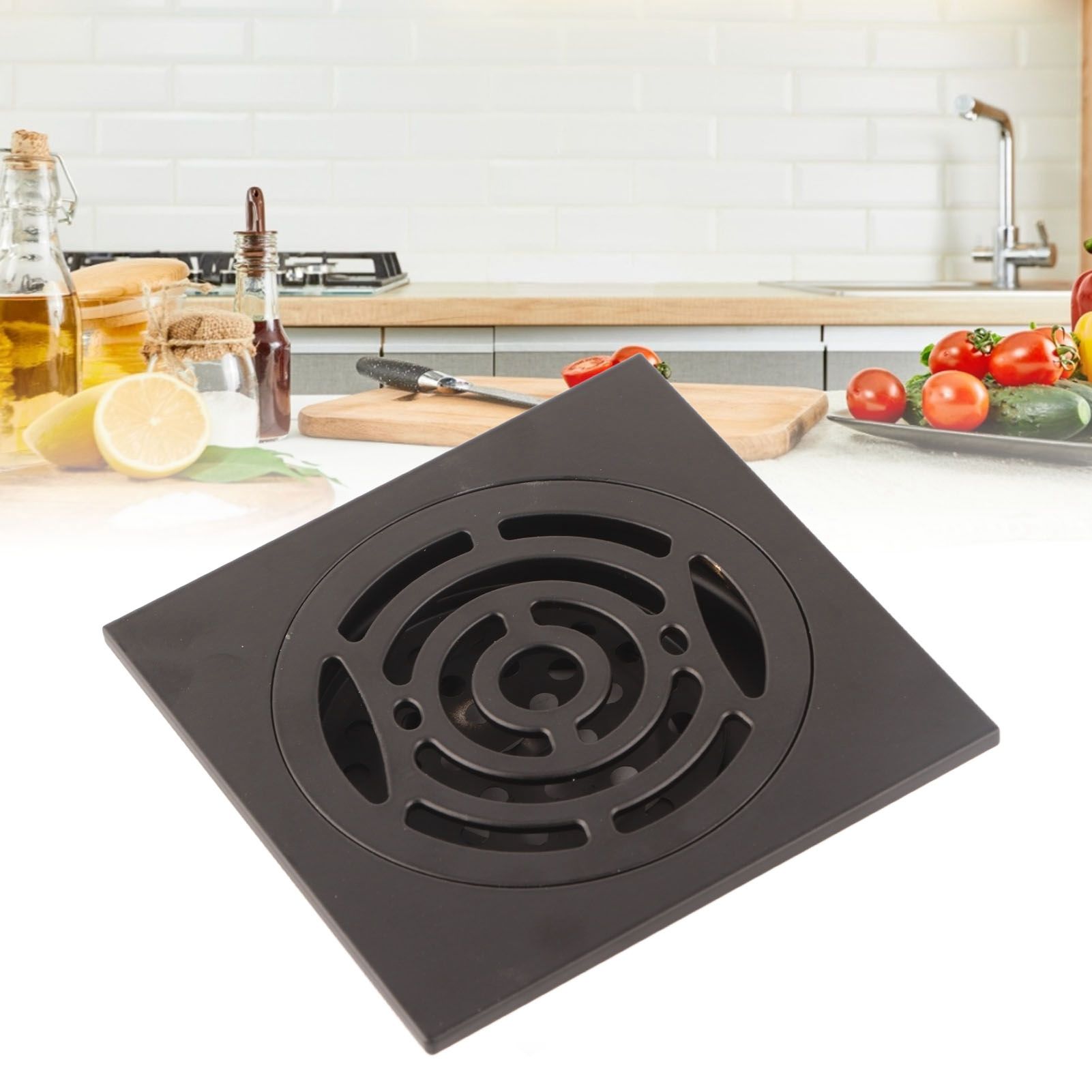 Black Floor Drain Copper Floor Drain Strainer for Kitchen Bathroom Balcony view 11