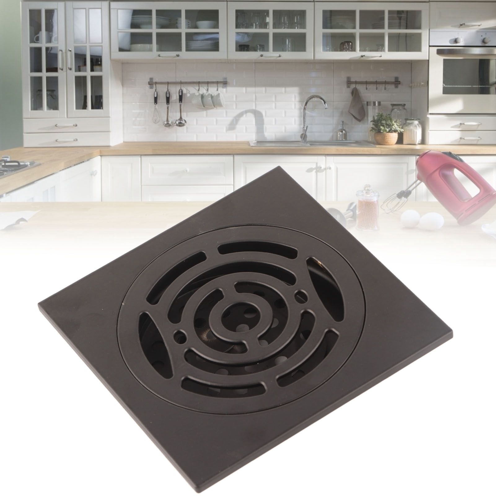 Black Floor Drain Copper Floor Drain Strainer for Kitchen Bathroom Balcony view 12