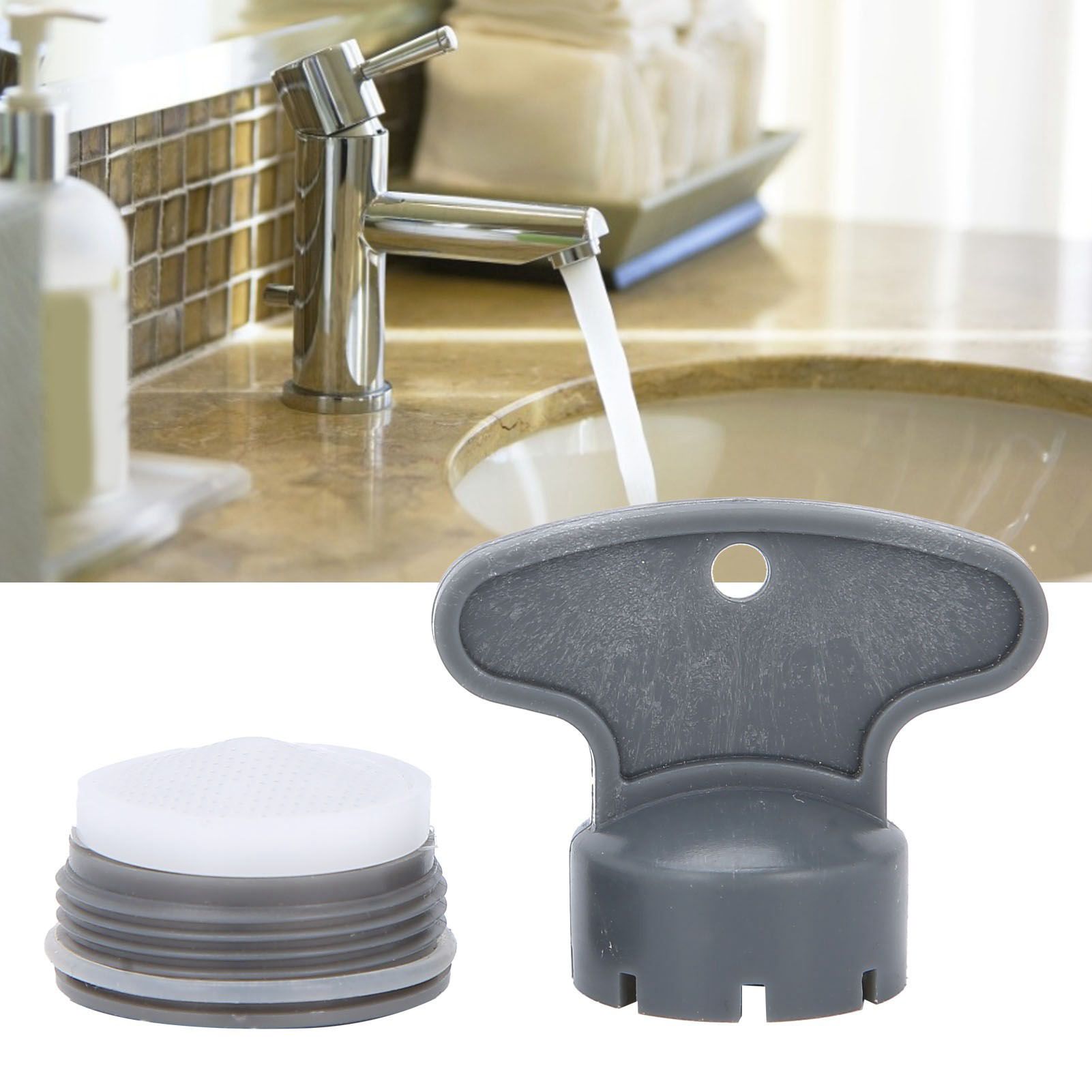 Builtin Faucet Bubbler Filter Kitchen Sink Aerator Replacement Parts for view 12