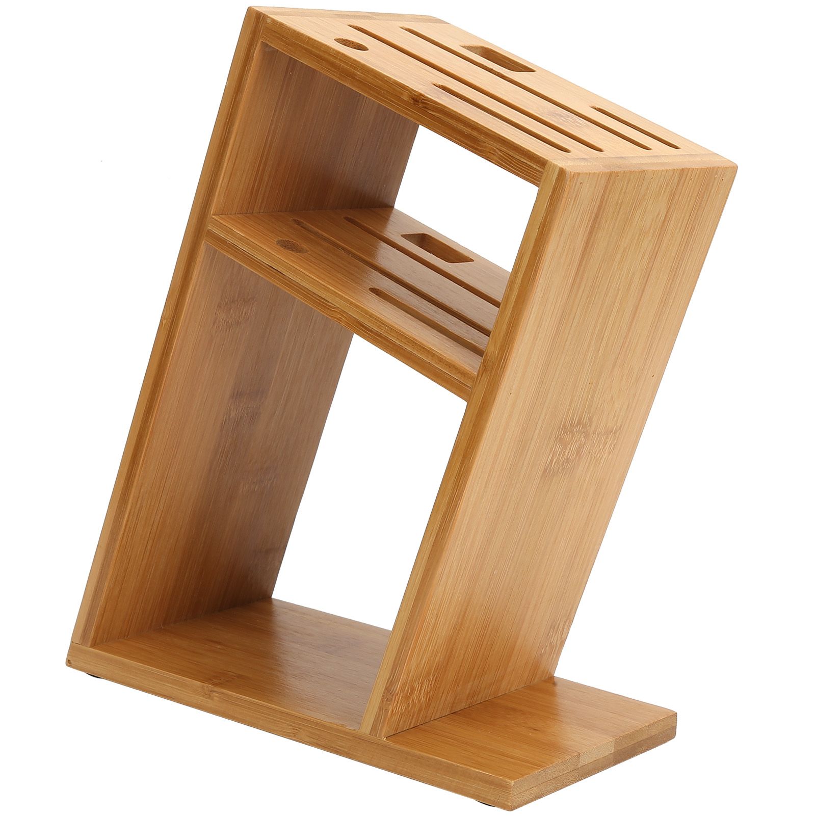 Bamboo Knife Holder Inclined Kitchen Knife Holder Multifunctional Bamboo Rack view 5