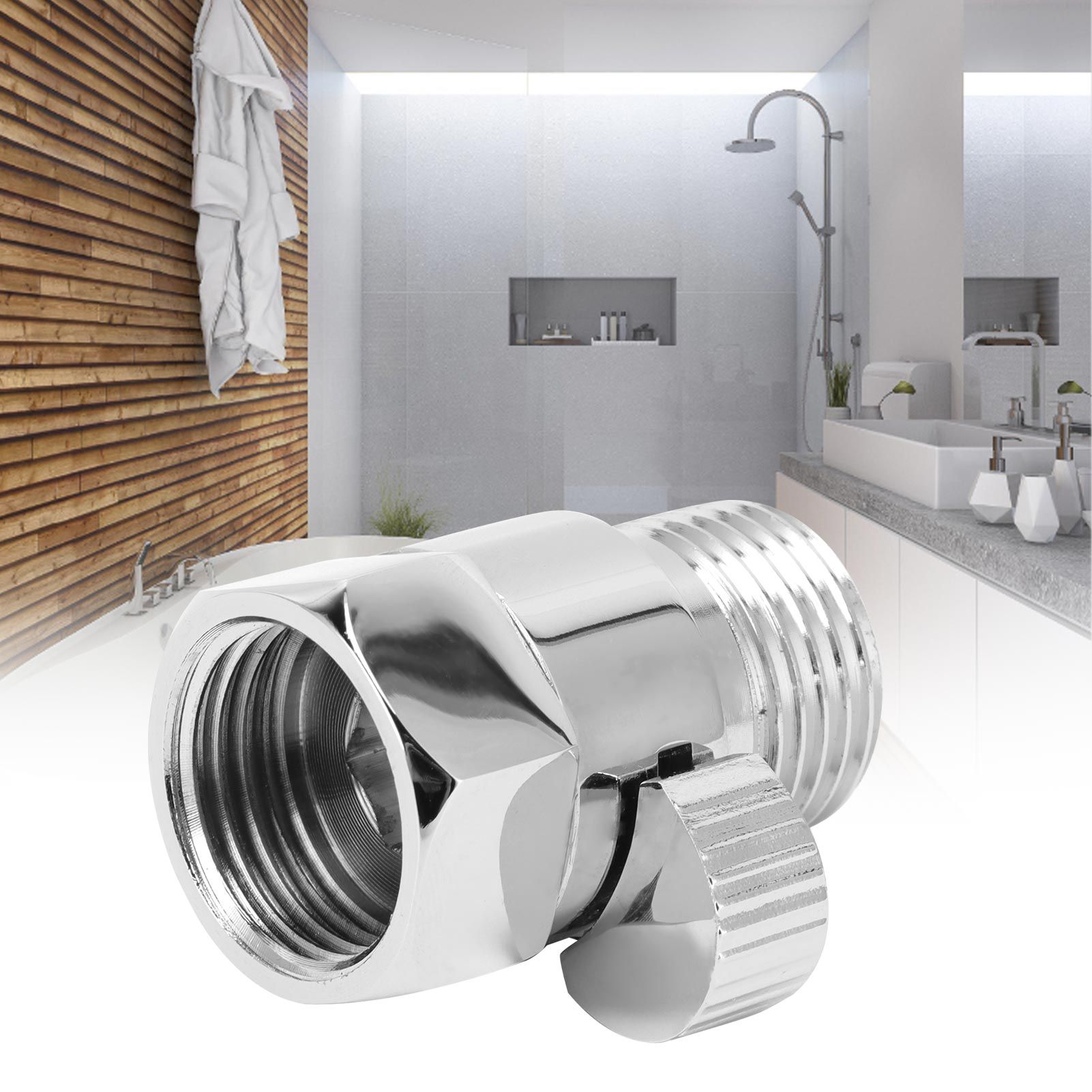 G1/2 Shower Stop Valve Water Flow Control Shut Off Valve with Lever Handle for view 11