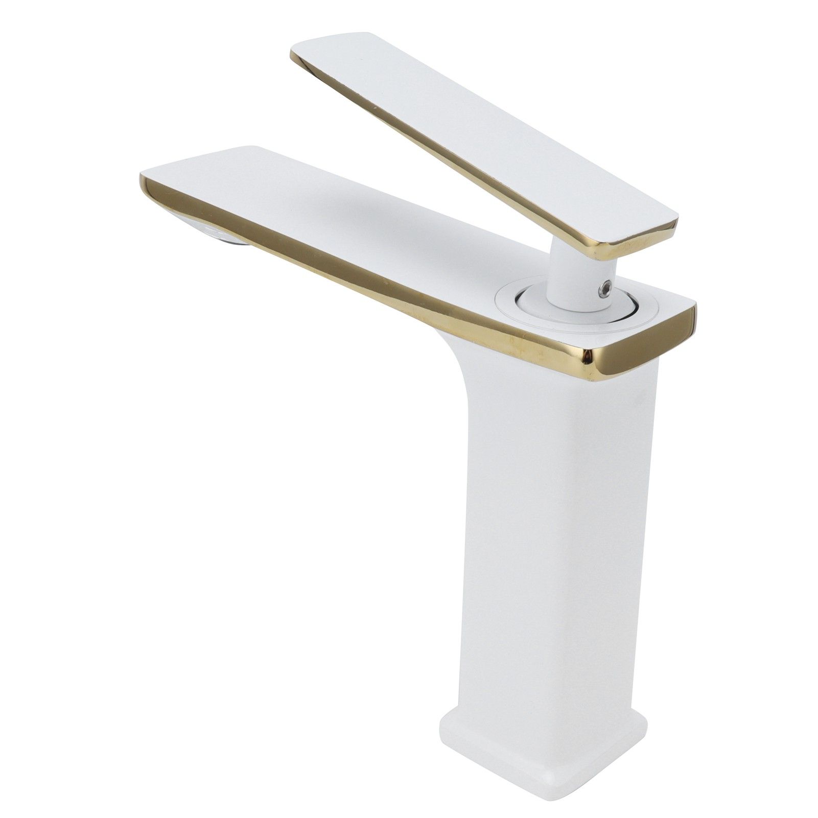Copper Wash Basin Tap Hot Cold Mixing Faucet with Single Hole Long Handle for view 5