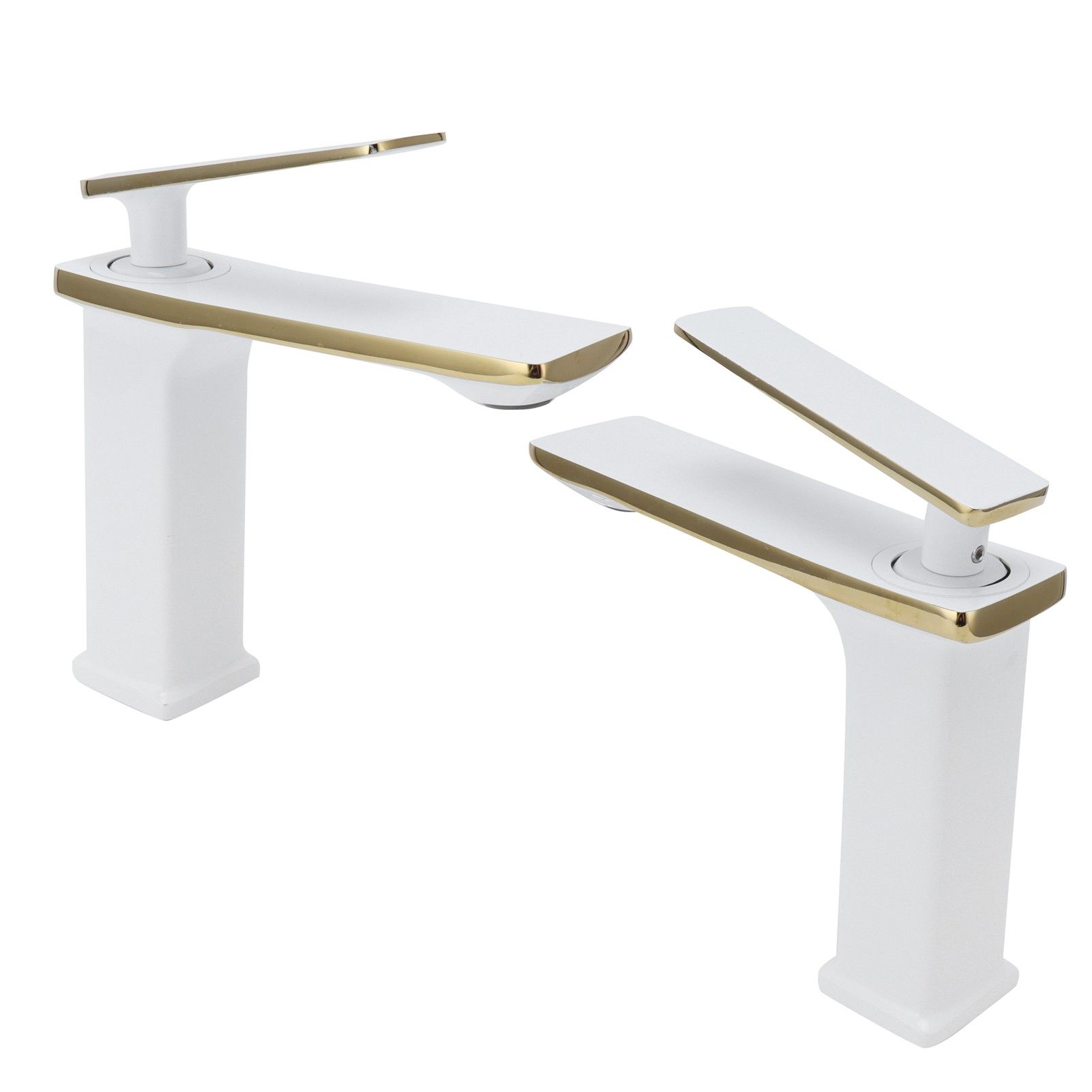Copper Wash Basin Tap Hot Cold Mixing Faucet with Single Hole Long Handle for view 10