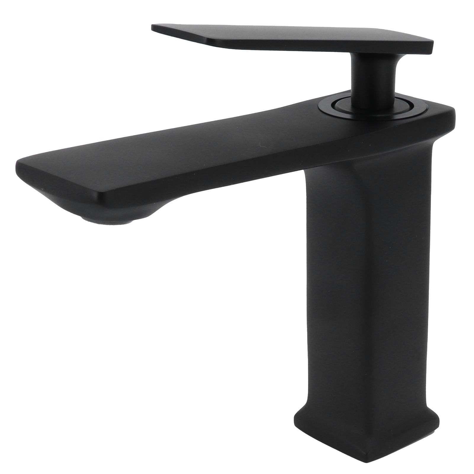 Copper Faucet Hot Cold Mixing Water Tap Wash Basin Tap with Single Hole Long